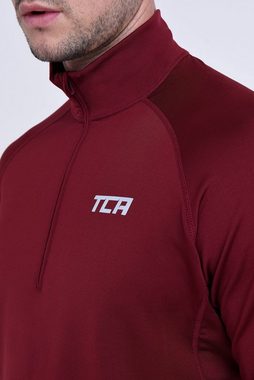 TCA Langarmshirt TCA Winter Run Langarm Laufshirt Herren - Cabernet, XL (1-tlg)