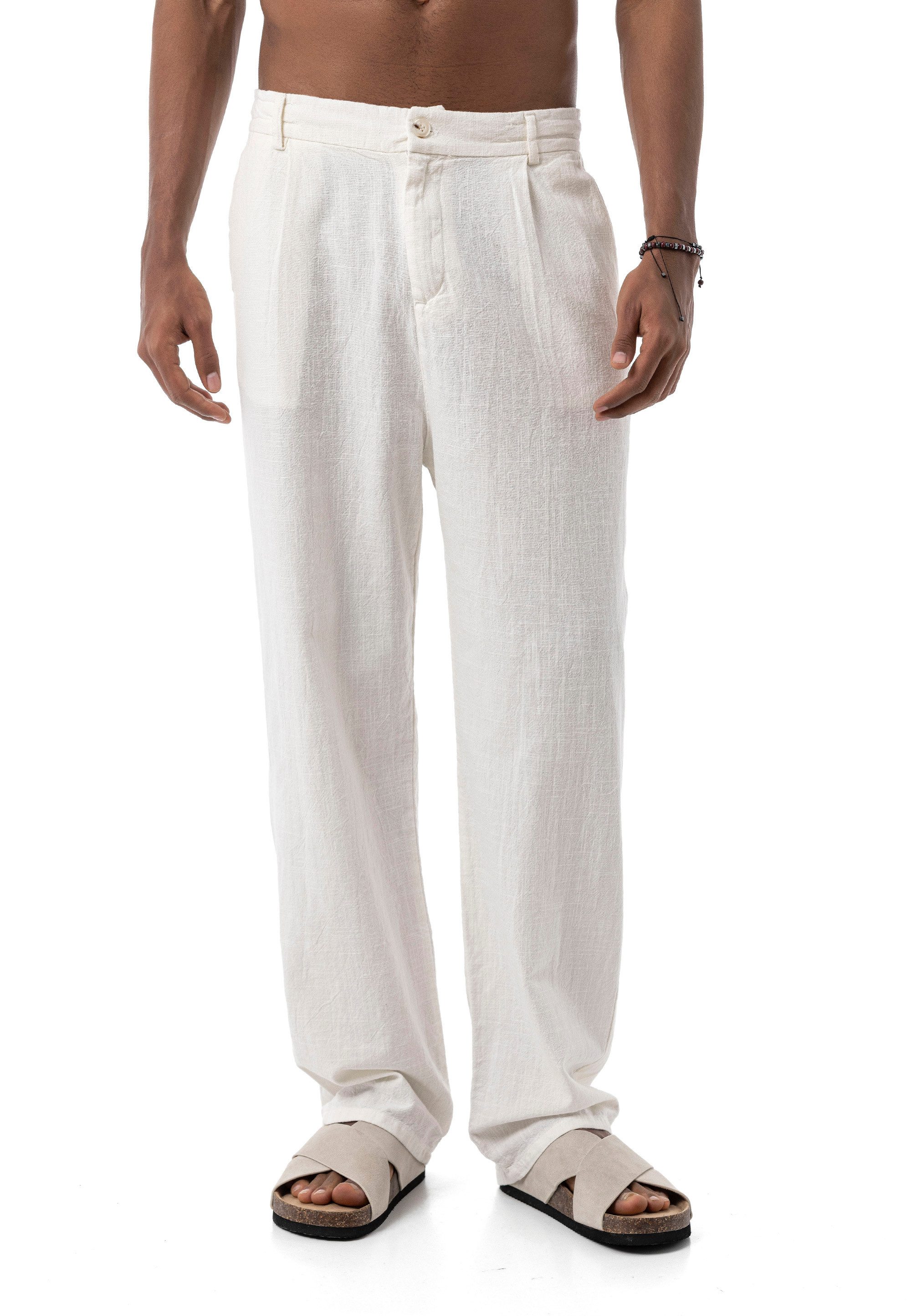 RedBridge Stoffhose by Spruce - Sommerhose für Herren mit Knopfverschluss günstig online kaufen