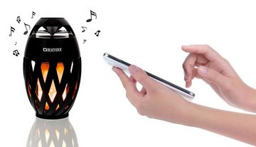 Beatfoxx FA-50 Soundspark Outdoor Speaker mit Flammeneffekt Bluetooth-Lautsprecher (Bluetooth, 5 W, Wasserfest nach IP65 für Balkon & Garten)