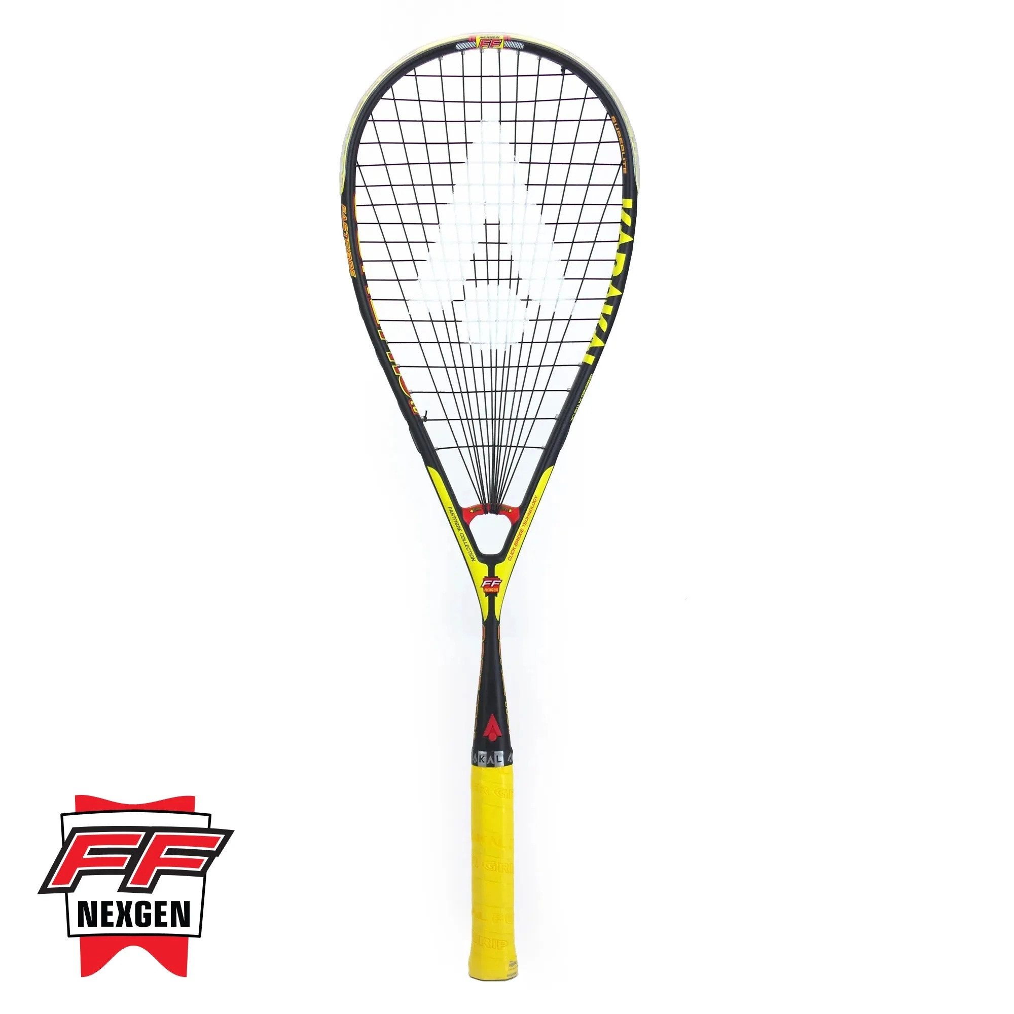 Karakal Squashschläger Core Pro 2.1 120g/ausgewogen 2025 schwarz/gelb - besaitet