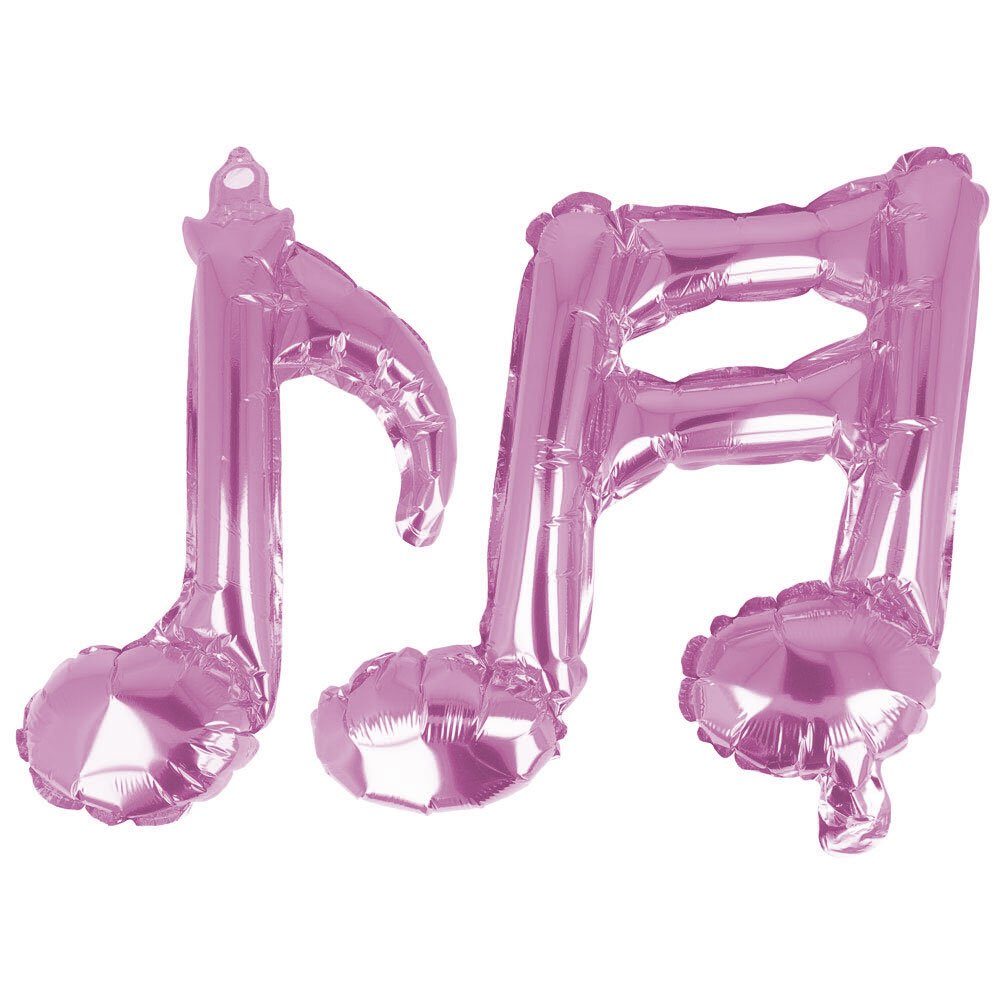 mugesh Aufblasbares Partyzubehör Luftballon Noten (2er-Set) rosa, für Musiker