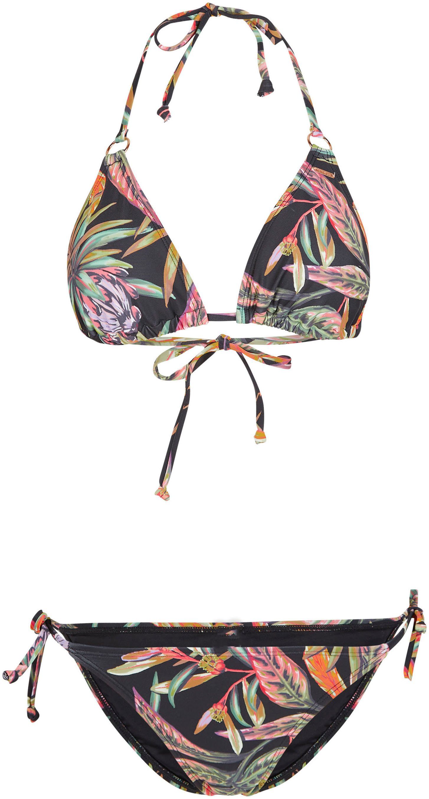 O'Neill Bustier-Bikini CAPRI - BONDEY Flower Black BIKINI Tropical SET