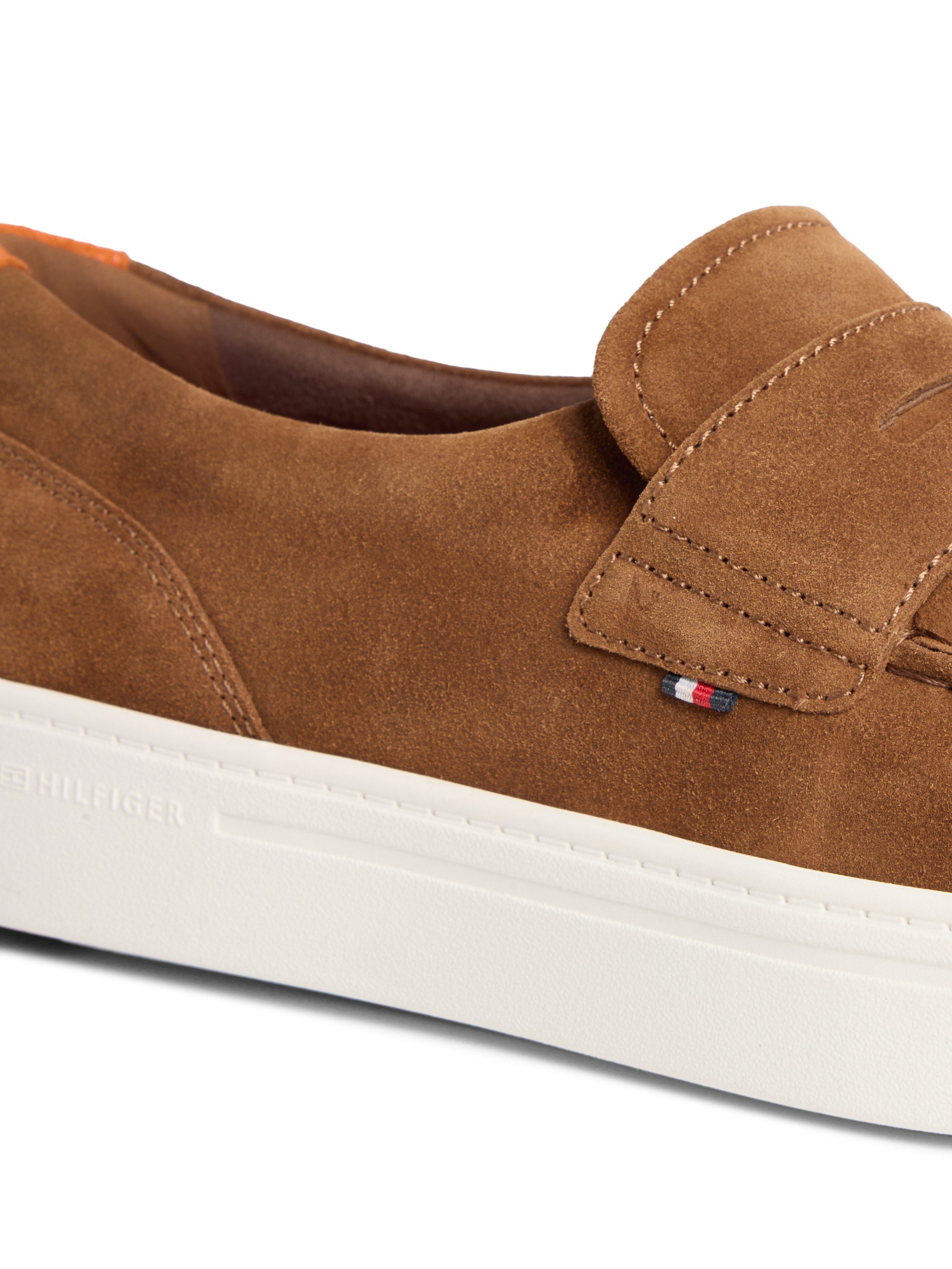 Tommy Hilfiger MODERN LIGHT HYBRID SUEDE LOAFER Loafer Businessschuh, Slipper, Schlüpfschuh, mit modischem Zierriegel