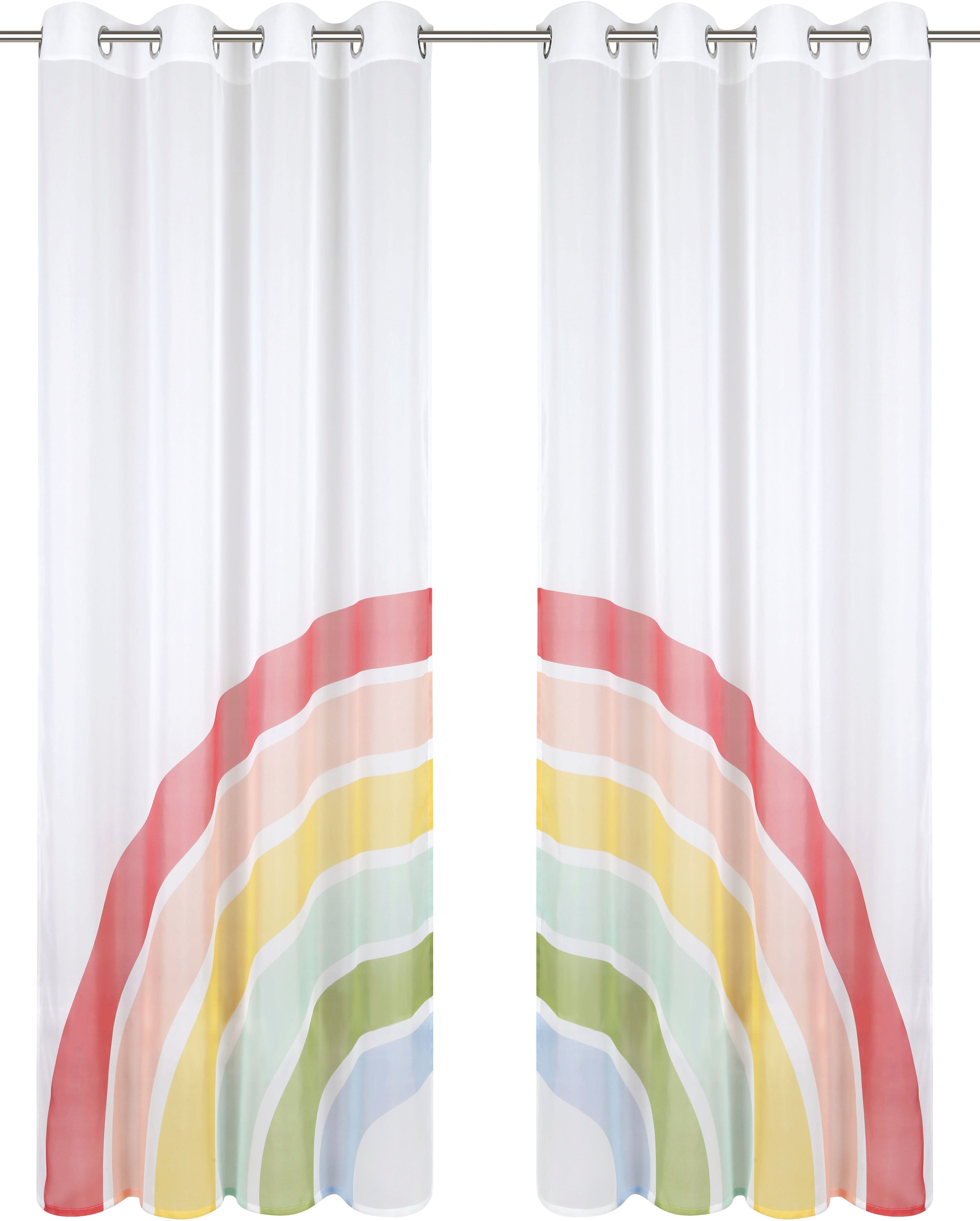 Lüttenhütt Gardine Regenbogen, Ösen (2 St), günstig online kaufen