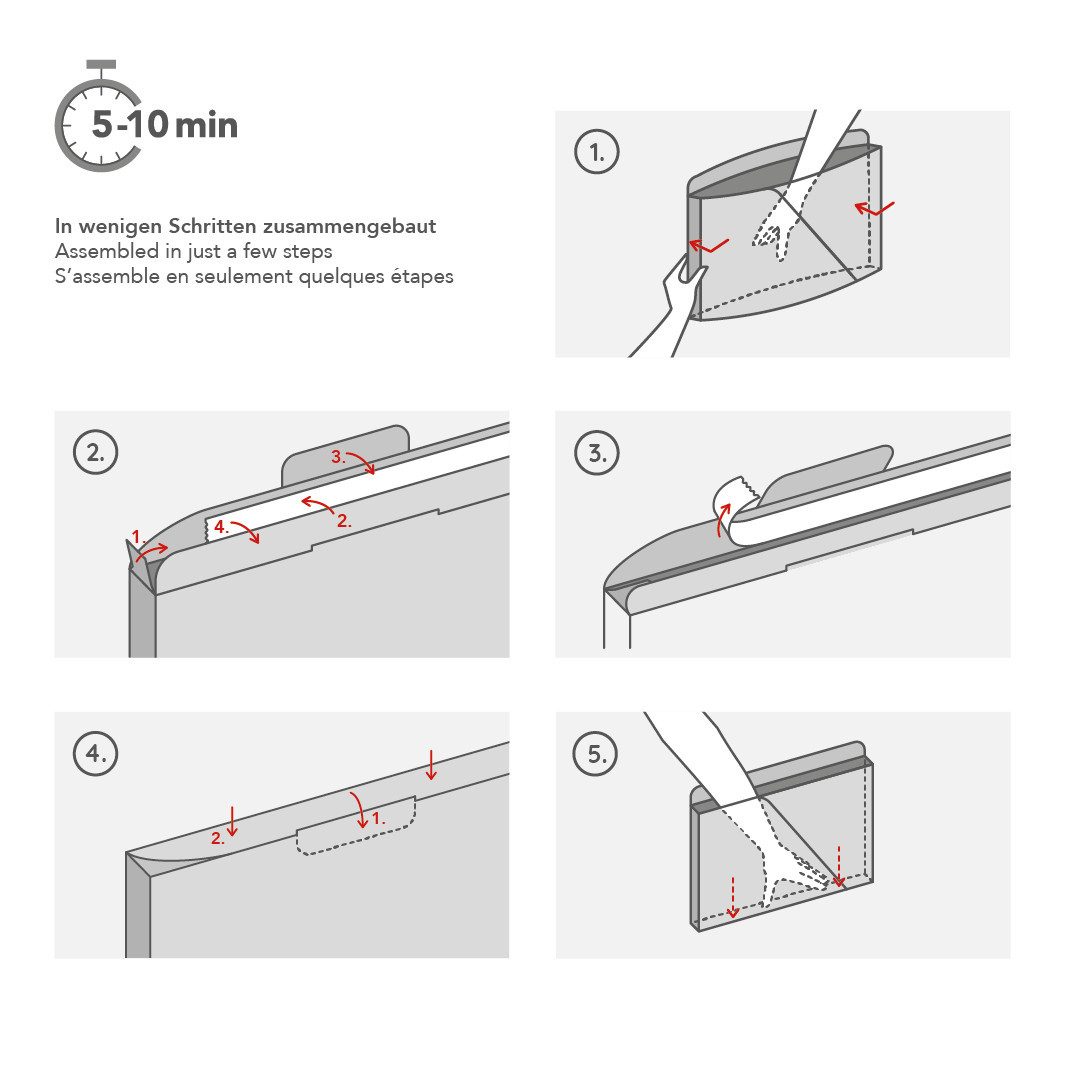 ROTHO Briefablage, integrierte Fächer ermöglichen eine einfache Organisation.