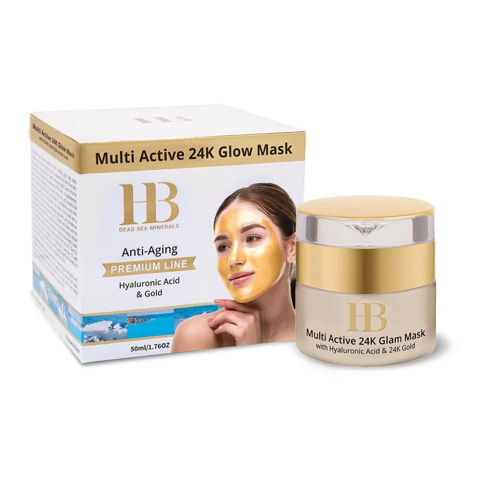 H.B. Dead Sea Minerals Gesichtsmaske Health&Beauty 24K Gold Gesichtsmaske Totes Meer Mineralien 50ml