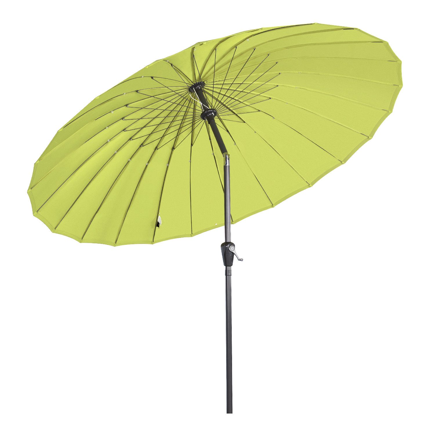 Sonnenschirm 2,5m, Gartenschirm mit Kurbel & 45° Neigungswinkel, UV-Schutz 30+