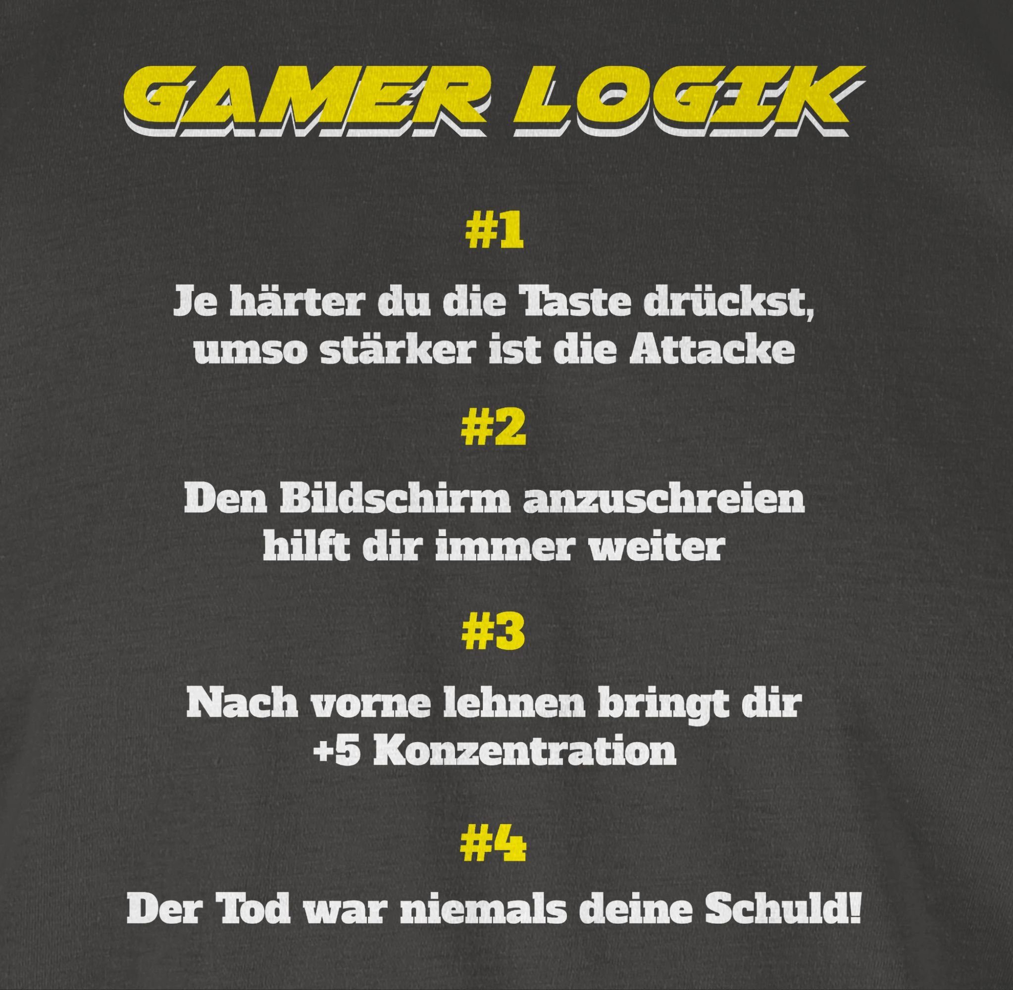 Shirtracer Geschenke Dunkelgrau Nerd Logik Gamer 3 T-Shirt