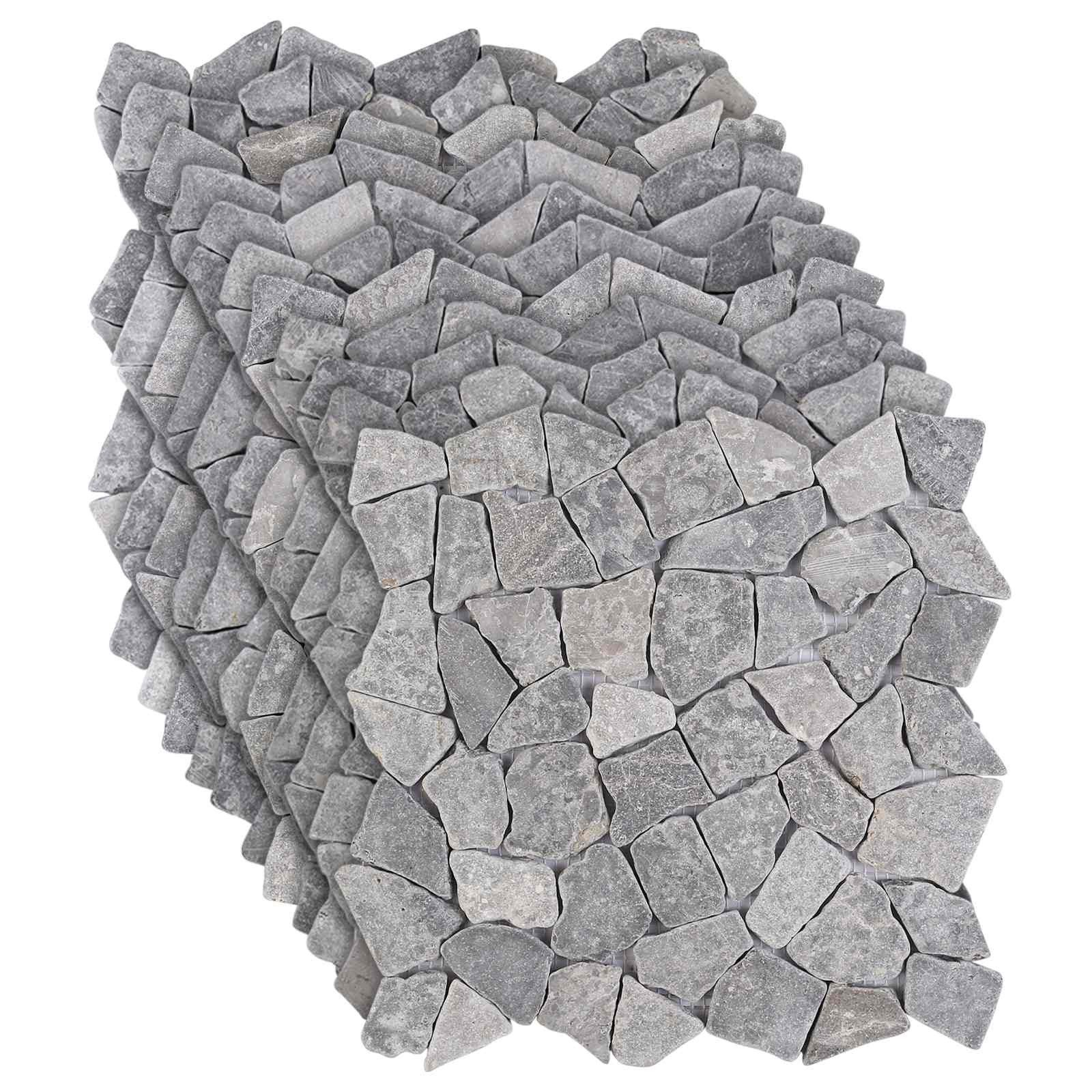 vidaXL Vinyllaminat 30 x 30 cm Fliese Badfliese Mosaikfliesen 11 Stück Hellgrau 30x30 cm M