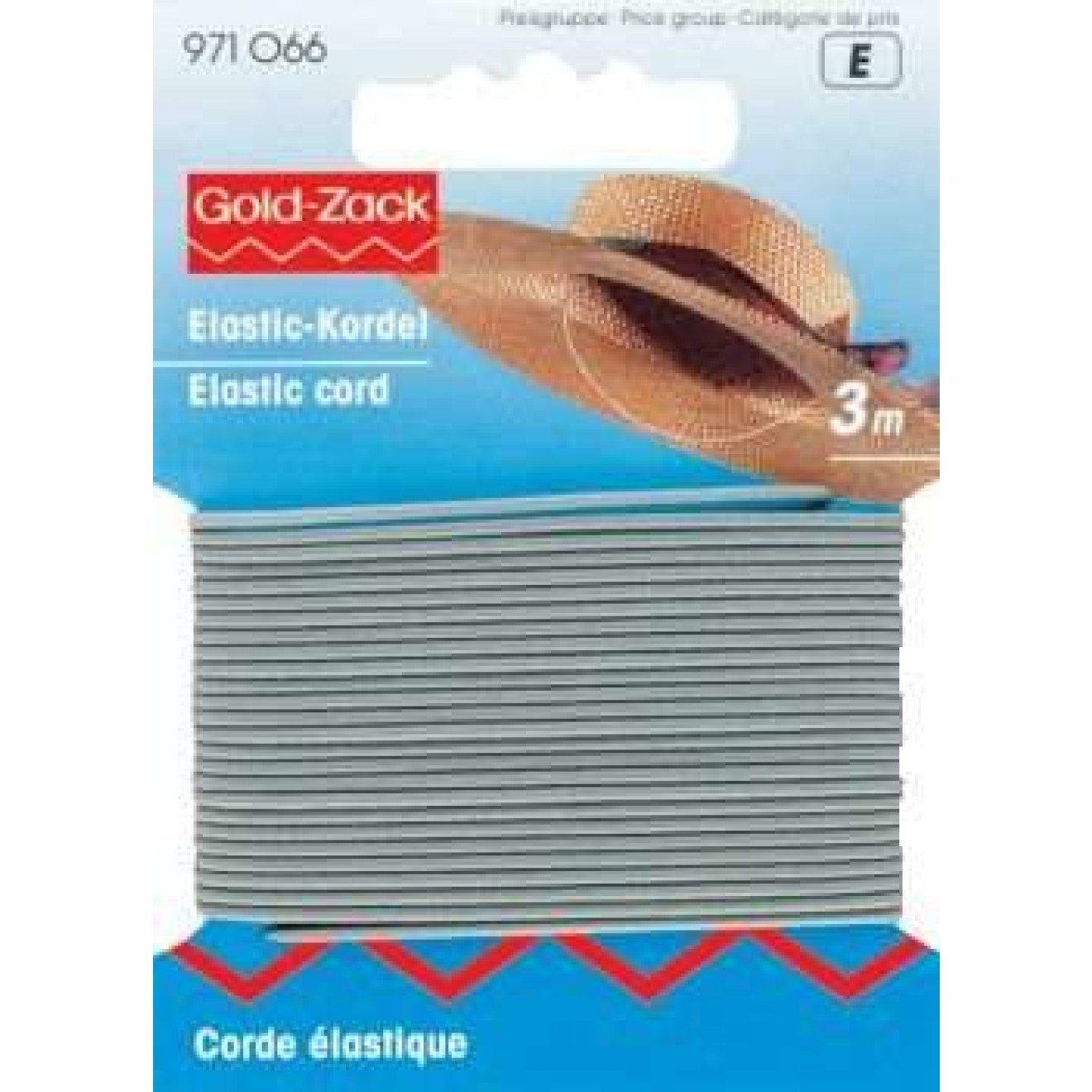 Prym Stricknadeln Elastic-Kordel 1,5 mm hellgrau 3 m