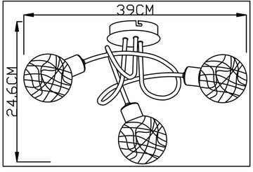 TRANGO LED Deckenleuchte, 3-flammig 1002-38 LED Deckenleuchte Chromoptik Serie *AMELIA* inkl. 3x G9 LED Leuchtmittel 3.000K warmweiße Lichtfarbe Badleuchte, Flurleuchte, Küchenleuchte, LED Deckenlampe, Kronleuchter