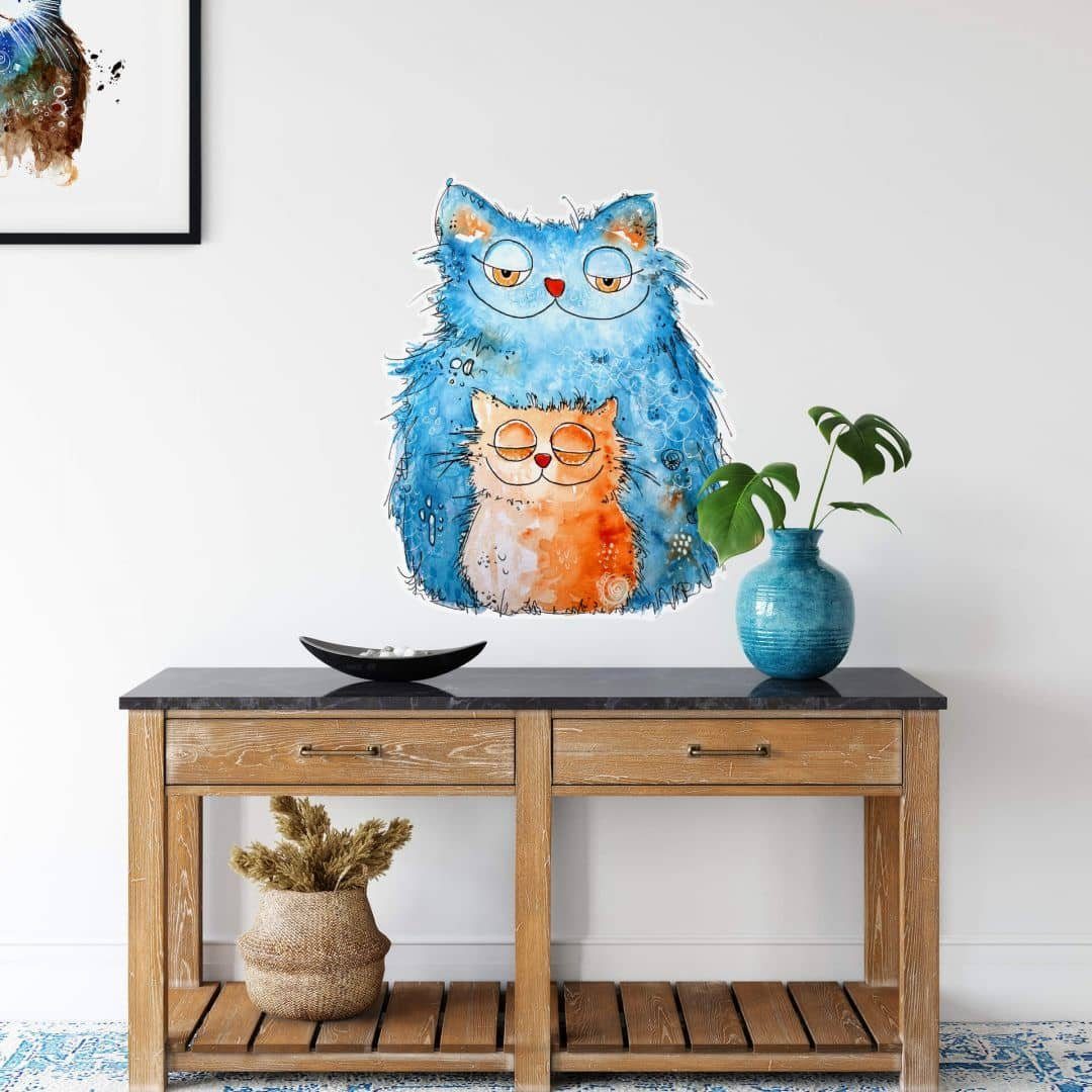 Wandtattoo Wandtattoo Hagenmeyer Wohnzimmer Du wirst geliebt Katze modern