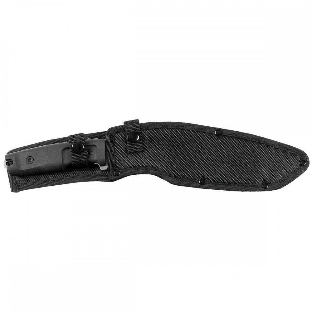 MFH Taschenmesser Buschmesser, mit Nylonscheide, (Set, genietete Nylonscheide), Titan-Beschichtung