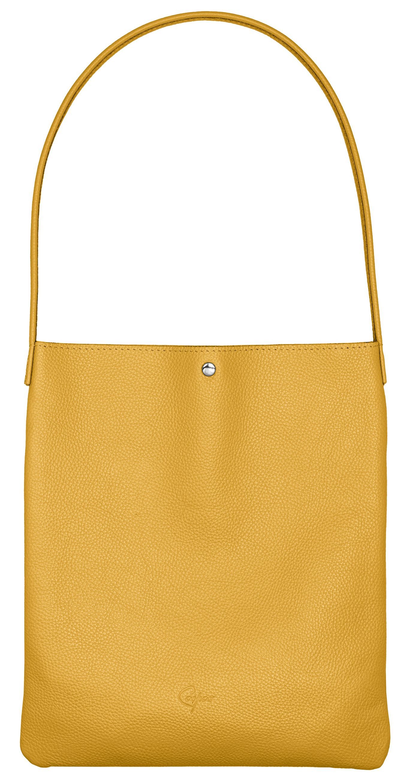 Caspar Schultertasche Mittelgroßer Leder Shopper Damen günstig online kaufen