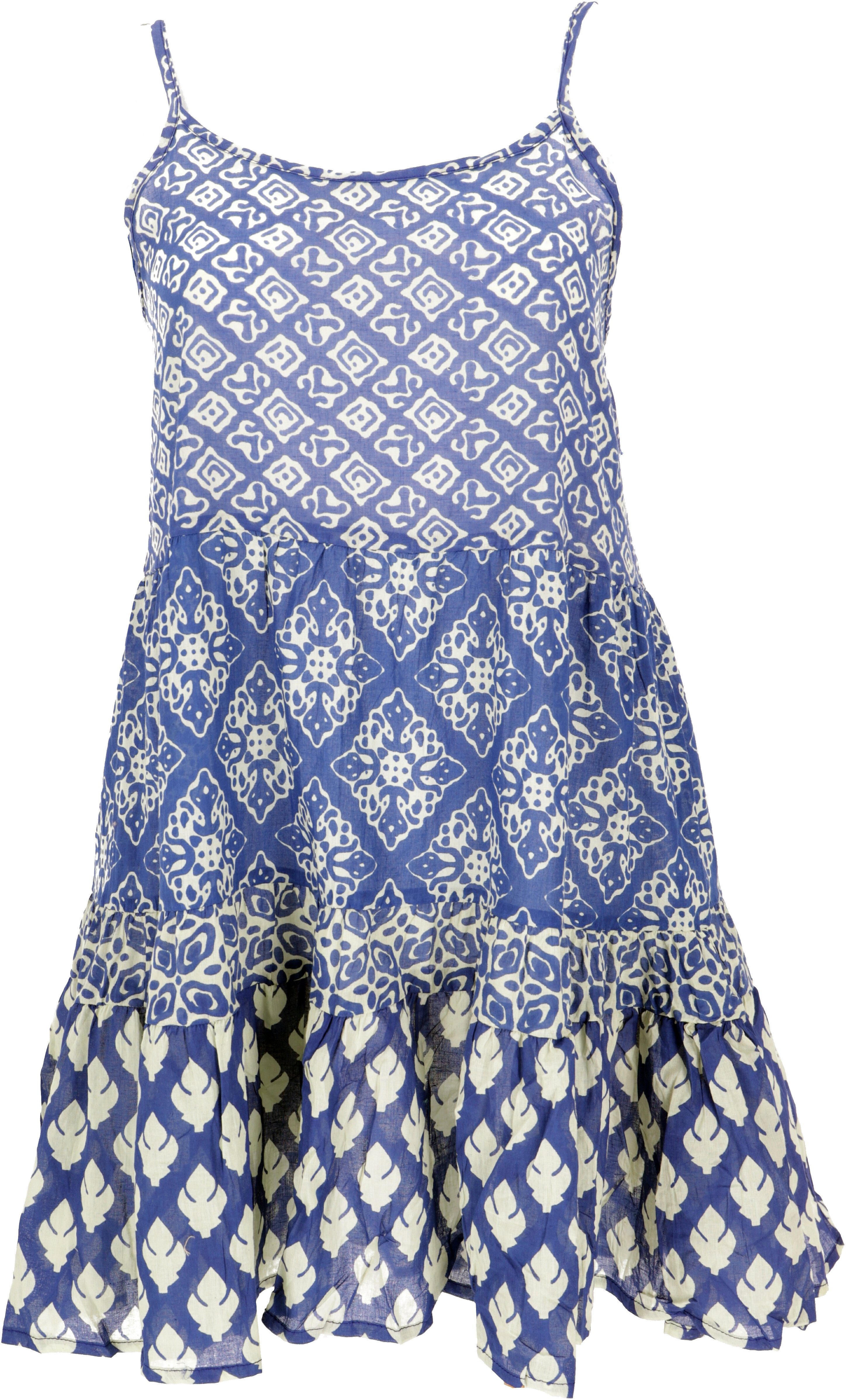 Guru-Shop Midikleid Boho Minikleid, luftiges Stufenkleid günstig online kaufen