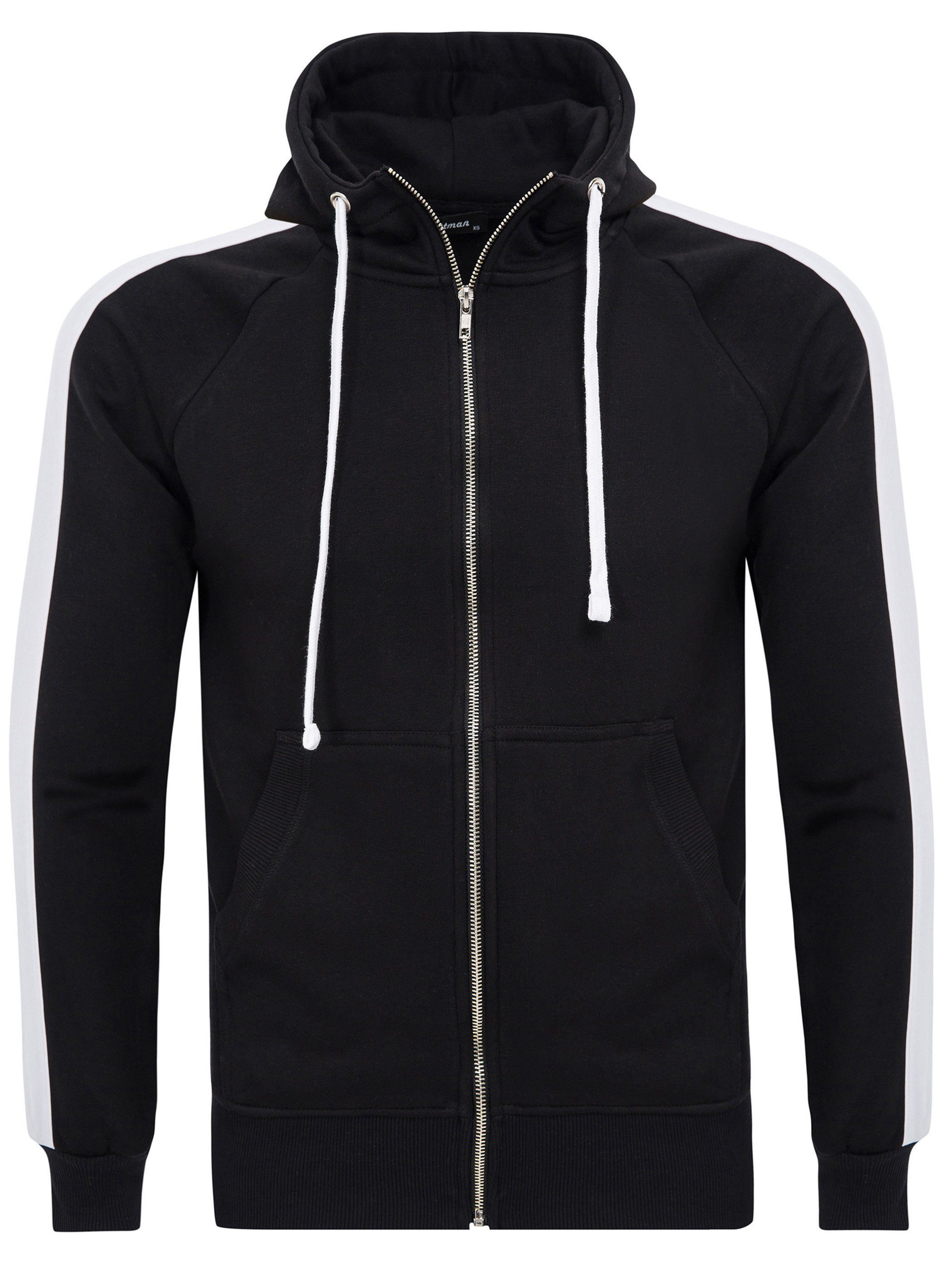 Kapuzensweatjacke Retro Zipper Hoodie Stripe