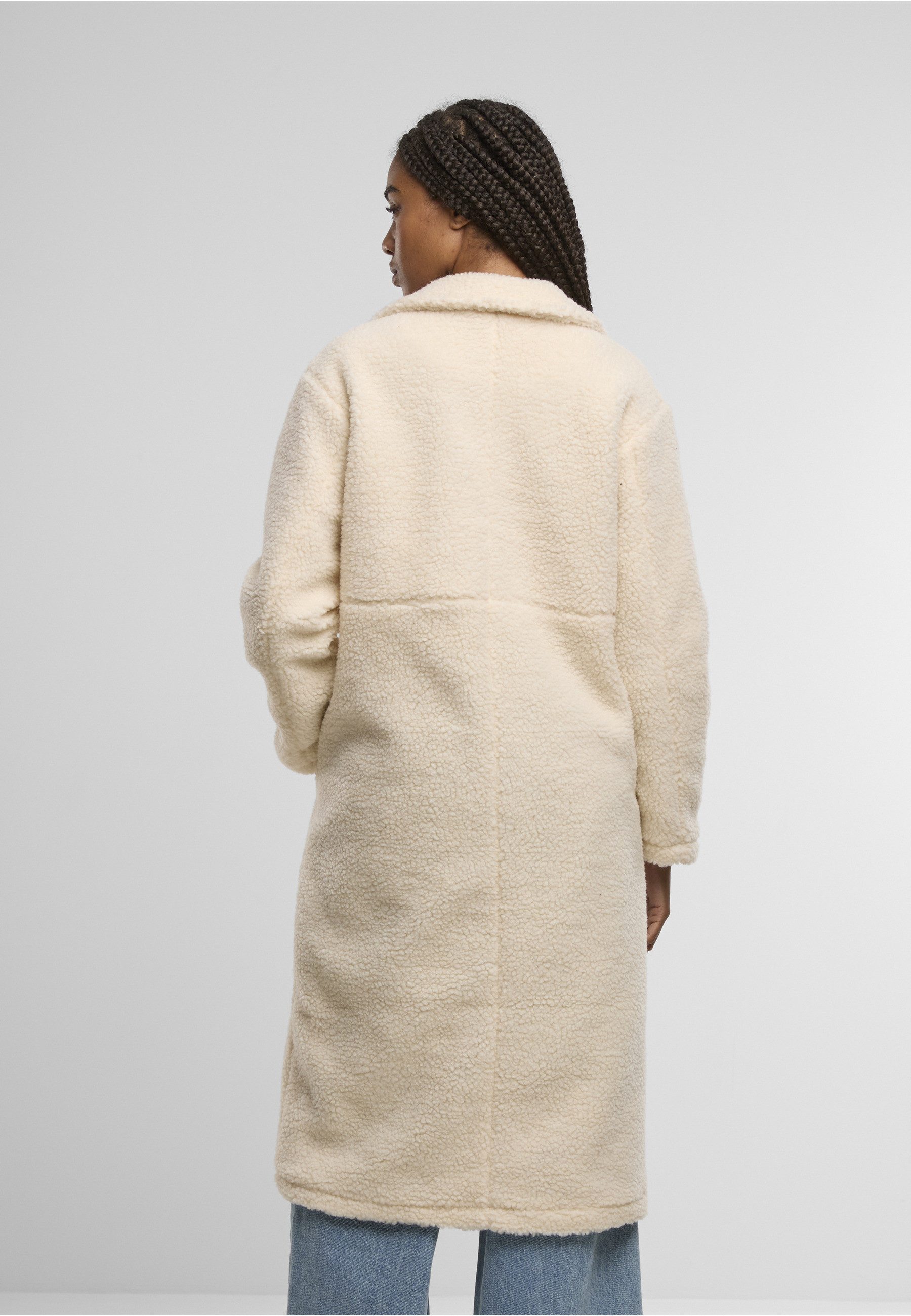 URBAN CLASSICS Winterjacke Urban Classics Ladies Teddy Long Coat (1-St)