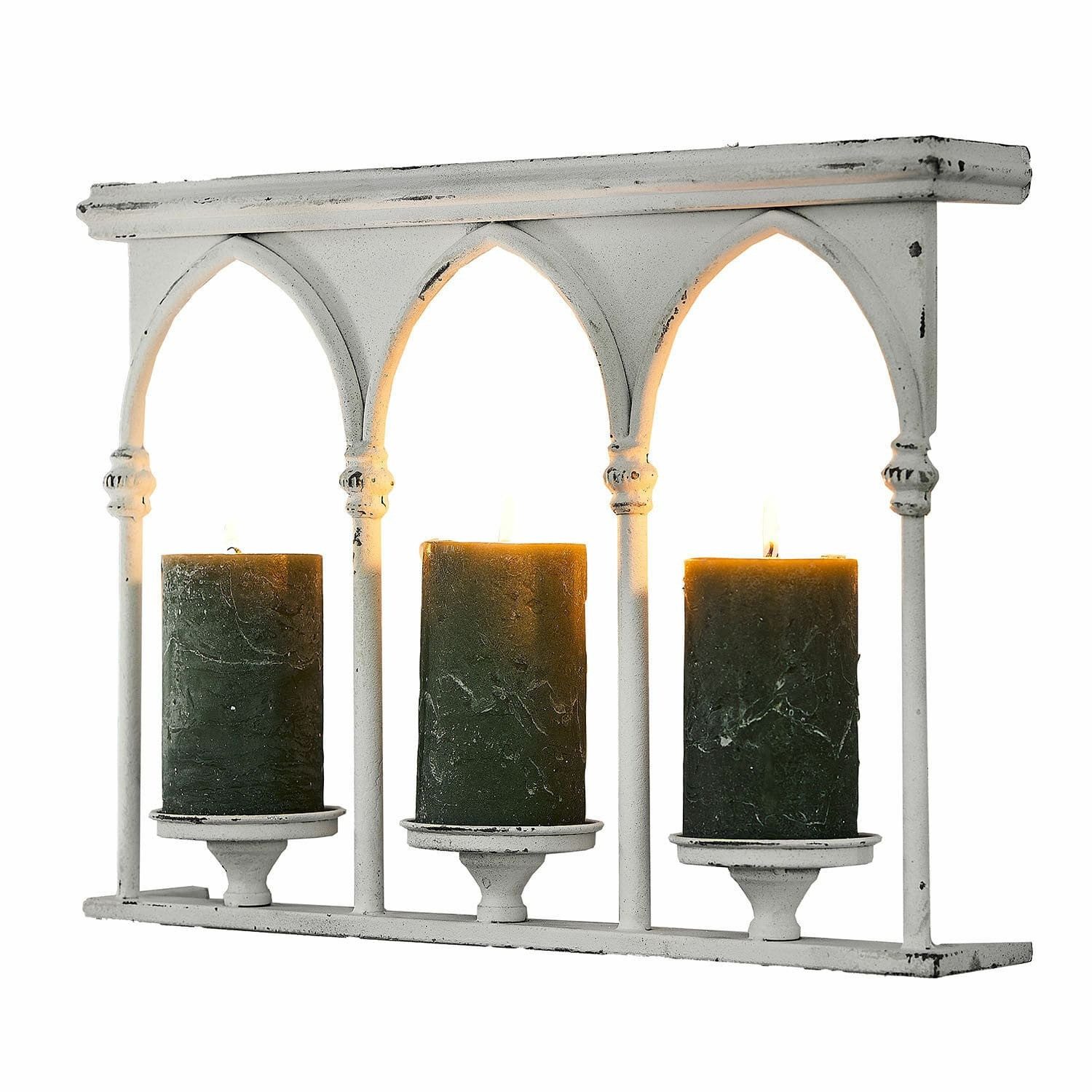 Mirabeau Kerzenständer Wandkerzenhalter Oliviette antikweiß günstig online kaufen