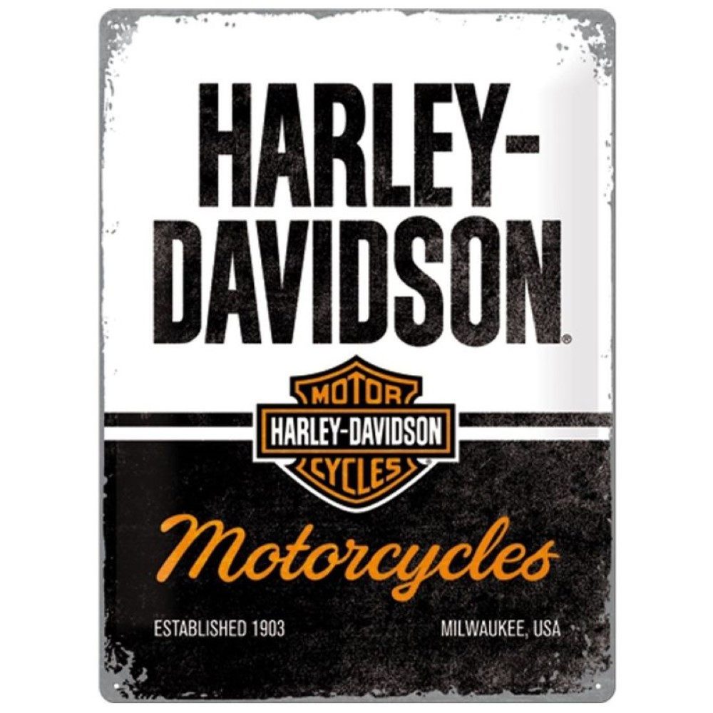 Nostalgic-Art Metallschild Blechschild 40 x 30 cm - Harley Davidson - Motorcycles