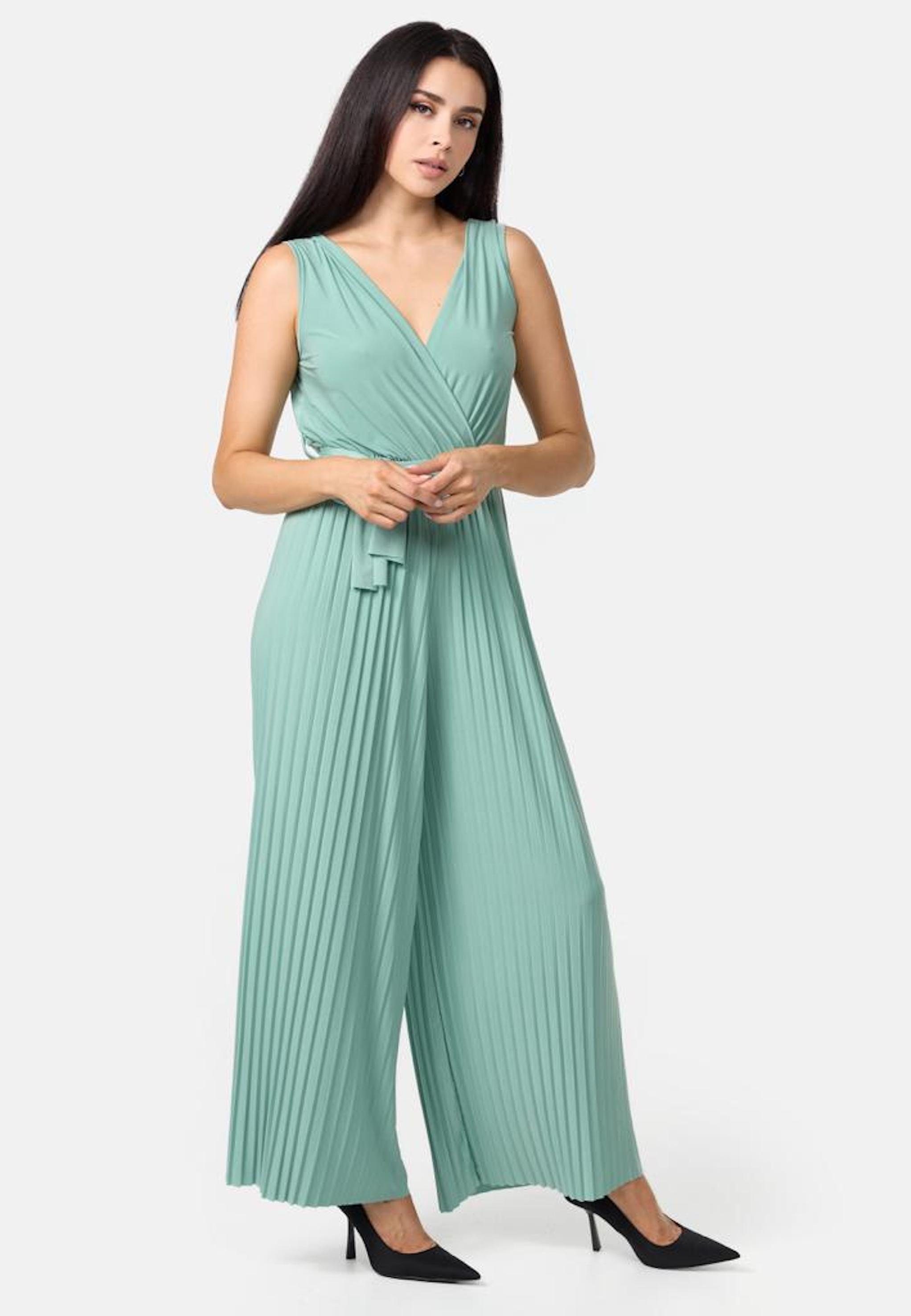 Worldclassca Jumpsuit Worldclassca Jumpsuit Pleated Overalls mit Gürtel Ärmellos Sommer