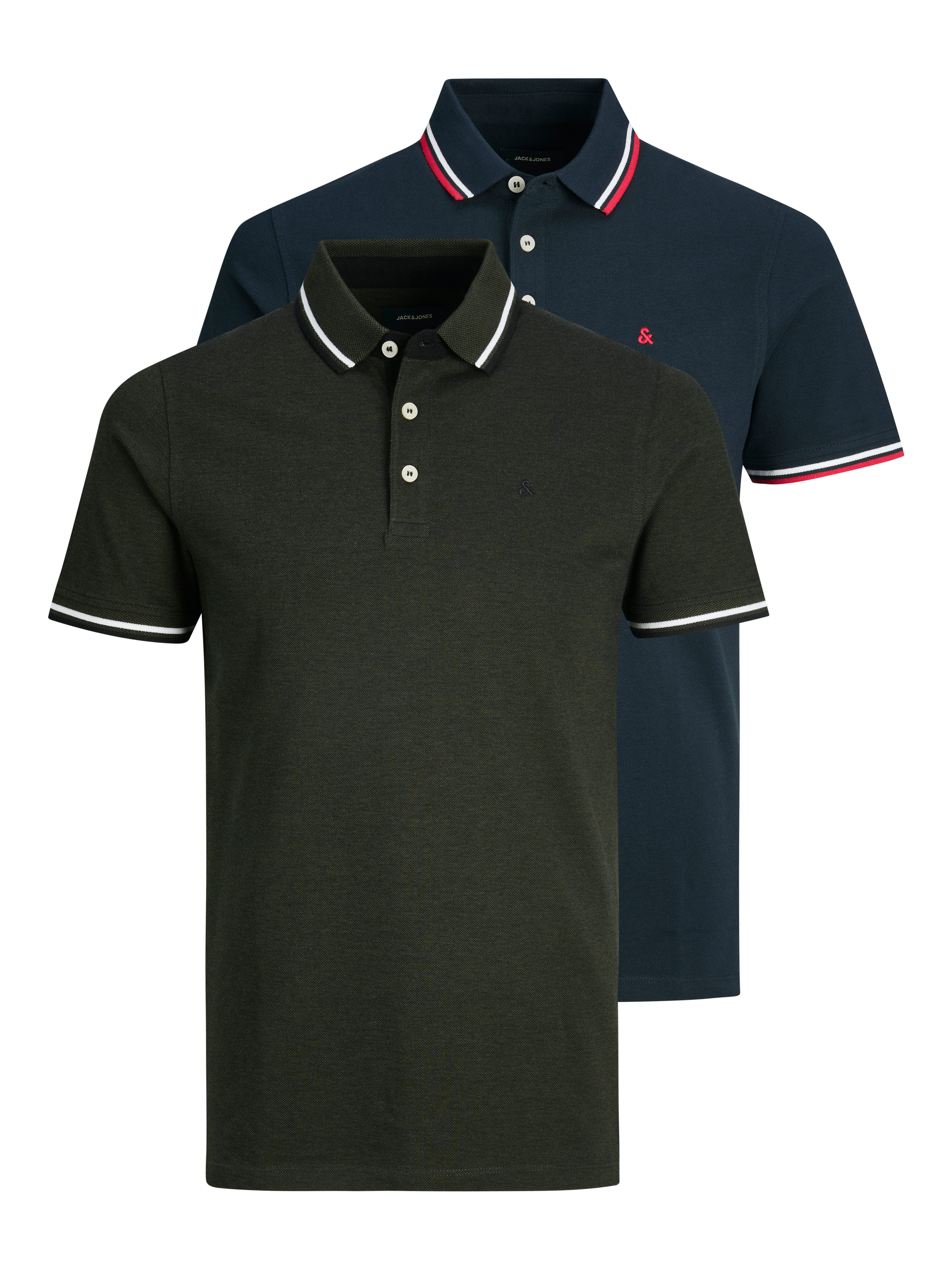 Jack & Jones Poloshirt JJEPAULOS im Doppelpack mit Logostickerei und Komfor günstig online kaufen