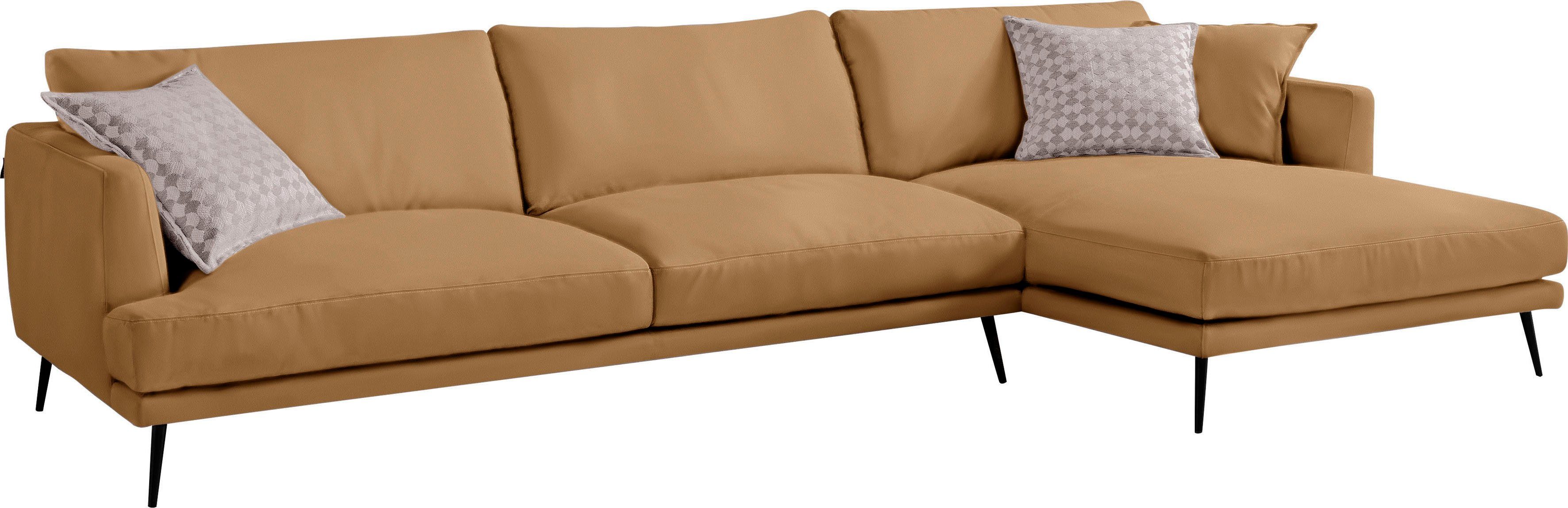 Egoitaliano Ecksofa Sophia, Designsofa mit extrakomfortablem Sitzkomfort, Breite 274cm, mit Daunenfederung, L-Form