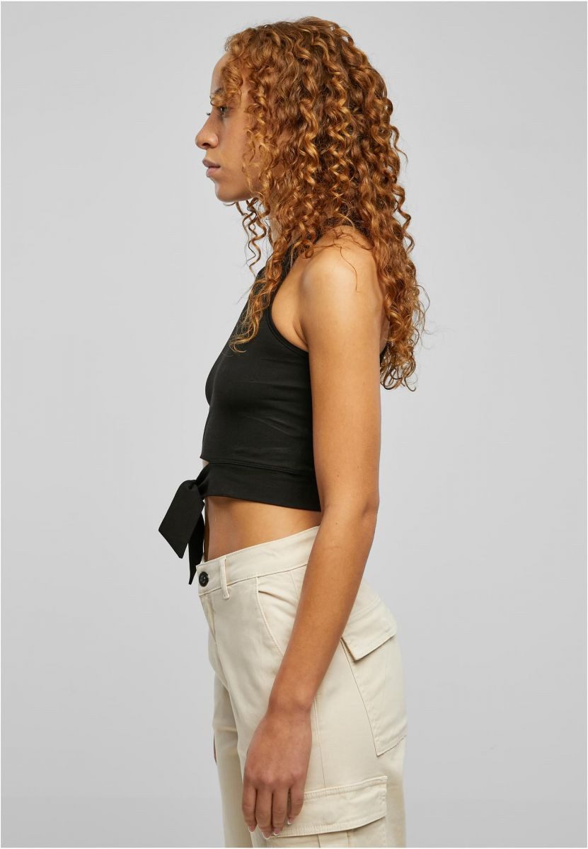 URBAN CLASSICS Tanktop Ladies Cropped Knot Top XS bis 5XL