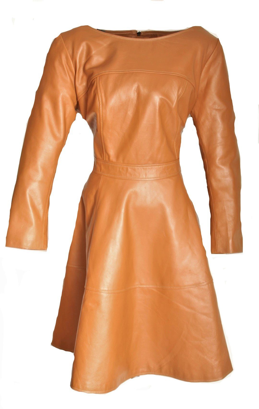 Be Noble Lederkleid Boston Wunderschönes weitschwingendes Lederkleid
