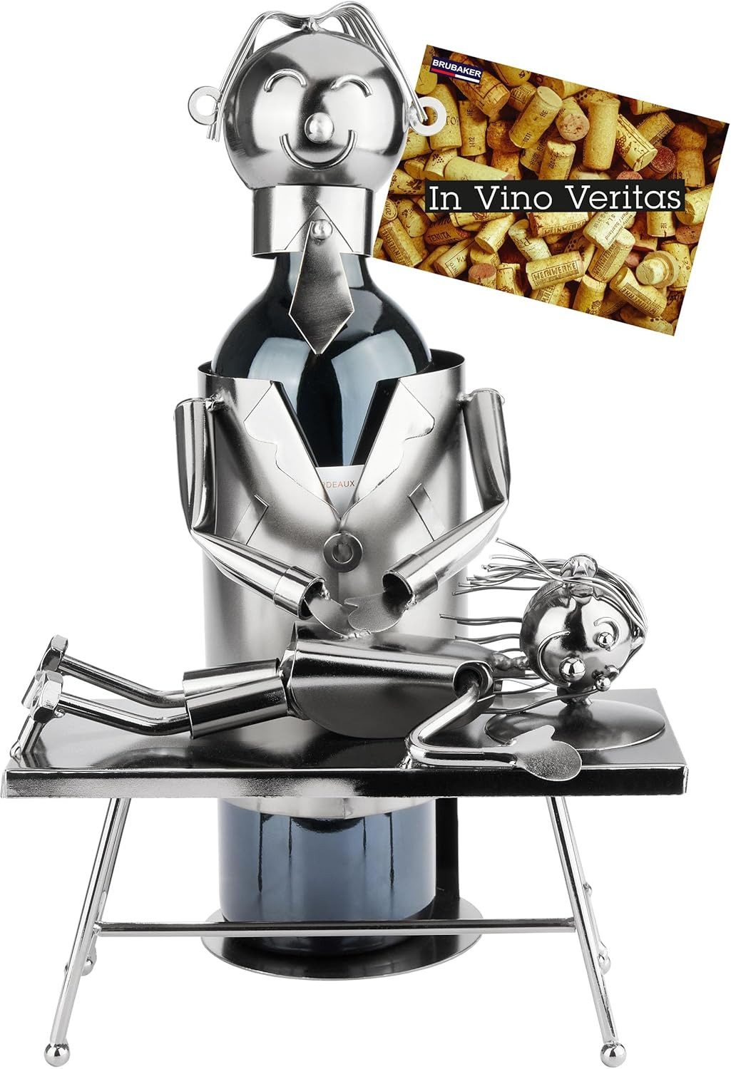 BRUBAKER Weinflaschenhalter Physiotherapeut - Metall Flaschenhalter Physiot günstig online kaufen