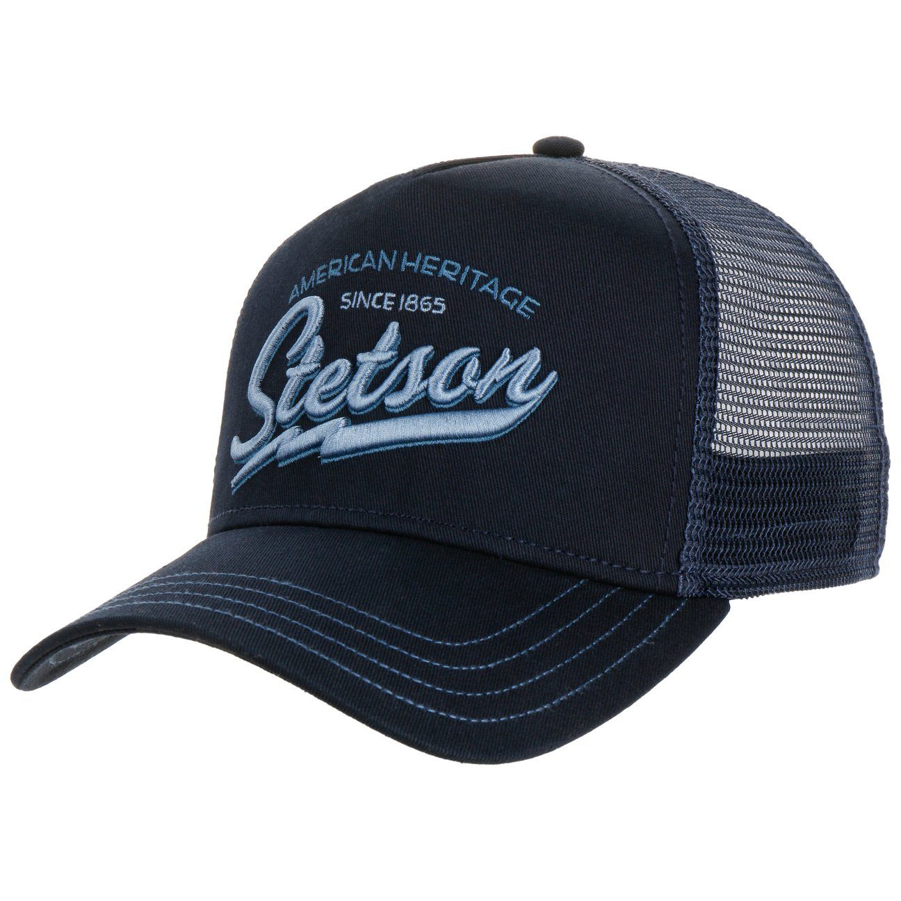 Stetson Trucker Cap (1-St) Basecap Snapback dunkelblau