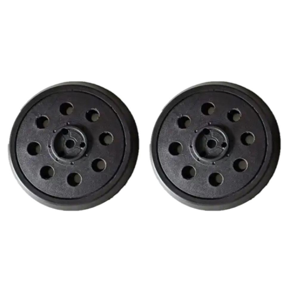 Trade-Shop Schleifteller 2x passend für Bosch PEX 12 A/AE, PEX 125 A/AE, PEX 125 A-1/A-2, ø 125.00 mm, 2-St., Ausführung: Klett / Anzahl der Löcher: 8 / mittelhart