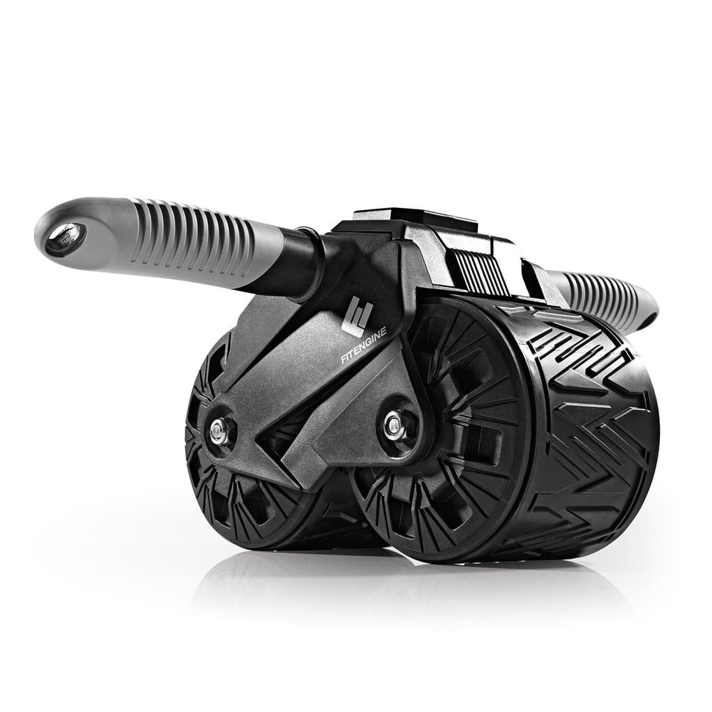 FitEngine Bauchtrainer Bauchtrainer - Fitnessroller - Wheel Core - Abs Trainer, Bauchmuskelroller inkl. Display