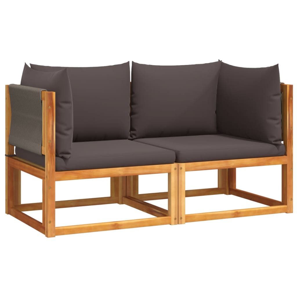 vidaXL Loungesofa Garten-Ecksofas mit Kissen 2 günstig online kaufen