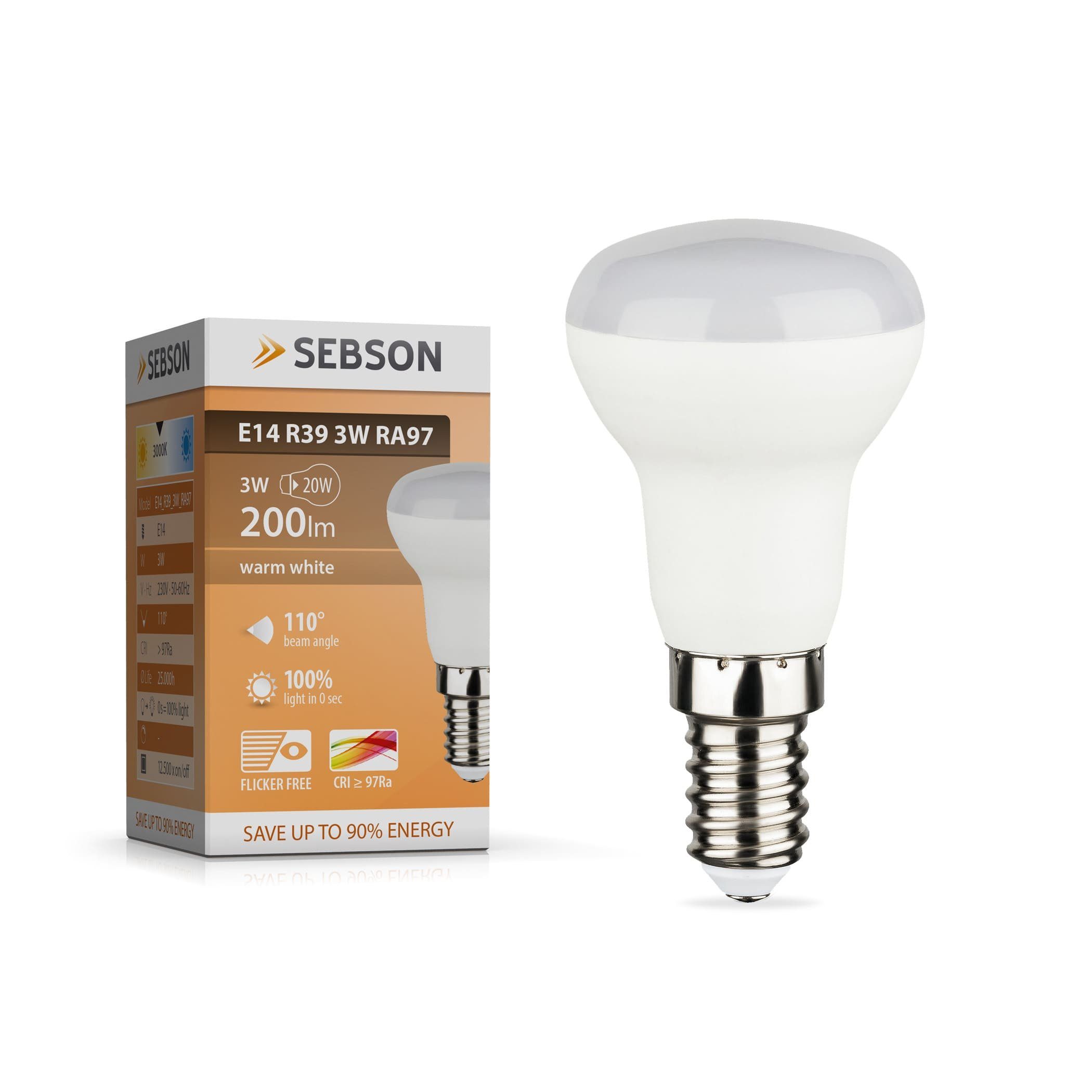 SEBSON LED-Leuchtmittel LED Lampe E14 R39 3W 230V Leuchtmittel Reflektorlam günstig online kaufen