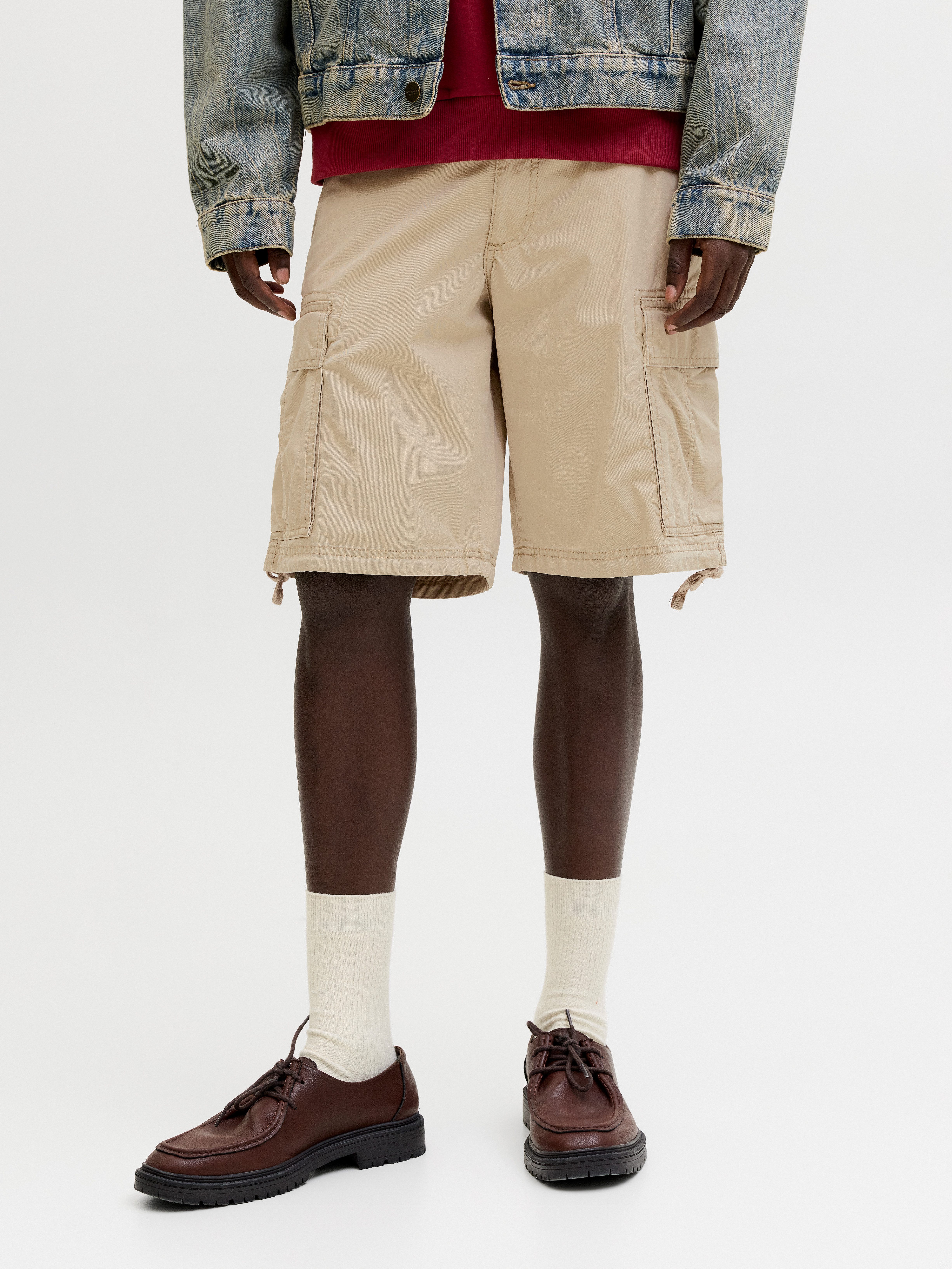 Jack & Jones Cargohose JPSTCOLE FRANK CARGO SHORT MID SN mit Seitentaschen