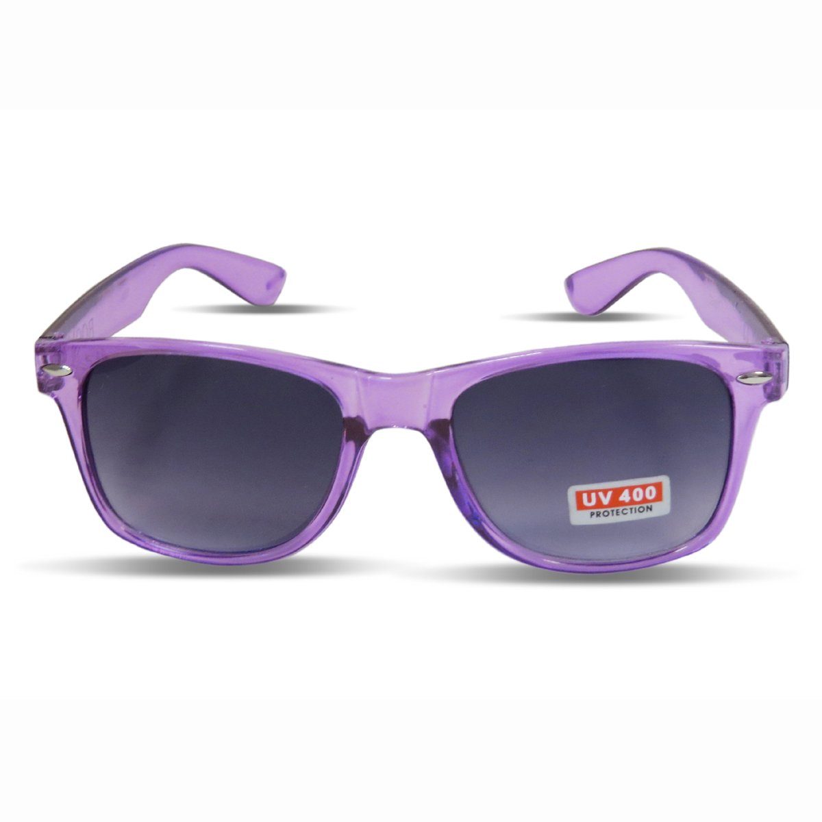 Sonia Originelli Sonnenbrille Sonnenbrille Einfarbig Transparent Partybrille Spaß Fasching Onesize lila