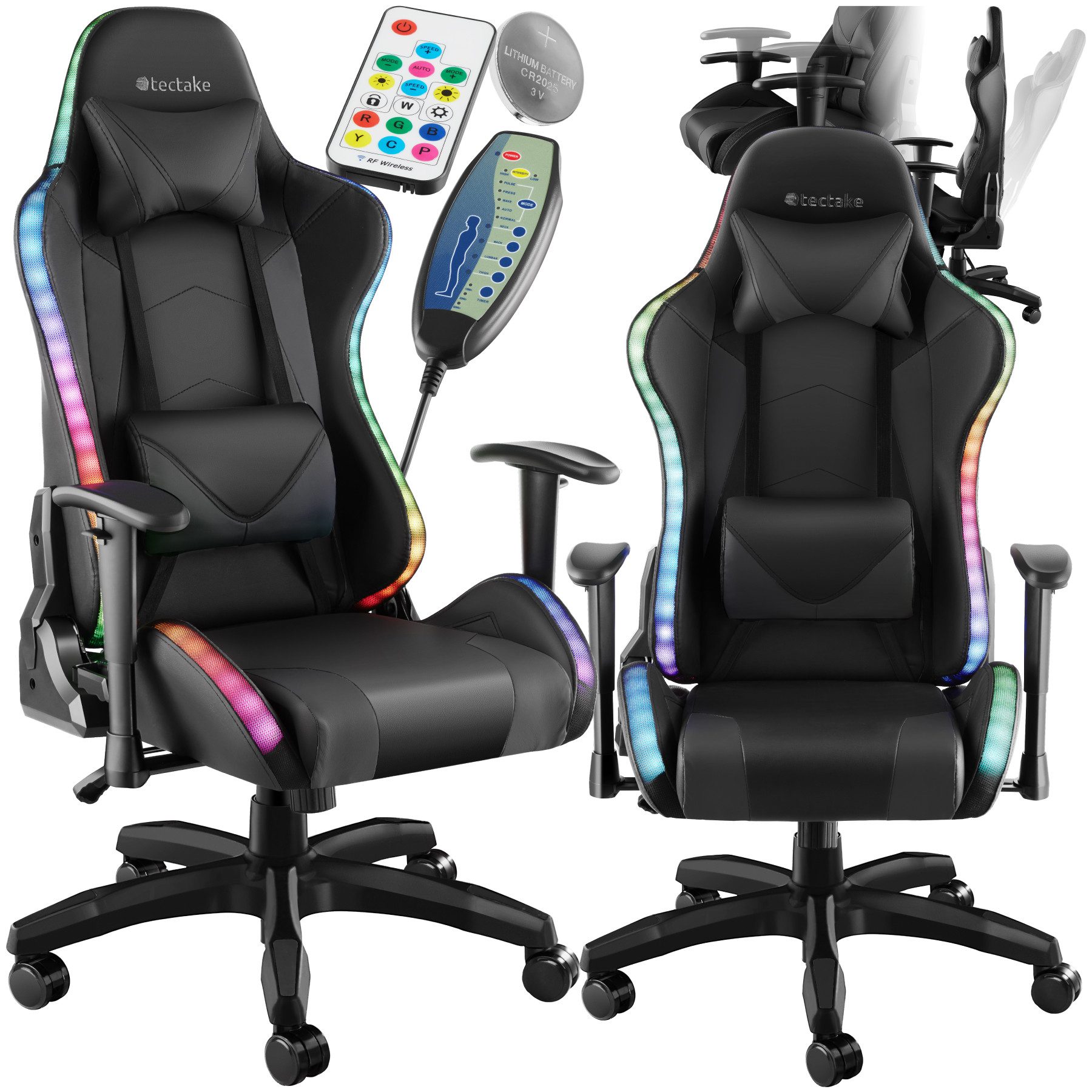 tectake Gaming-Stuhl Gamingstuhl (Set, 1 St), Verstellbare Rückenlehne und günstig online kaufen