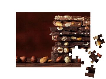 puzzleYOU Puzzle Turm aus aromatischrNuss-Schokolade, 48 Puzzleteile, puzzleYOU-Kollektionen Schokolade