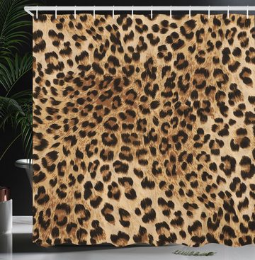 Abakuhaus Duschvorhang Moderner Digitaldruck mit 12 Haken auf Stoff Wasser Resistent Breite 175 cm, Höhe 180 cm, Leopard-Druck Wildtierhaut