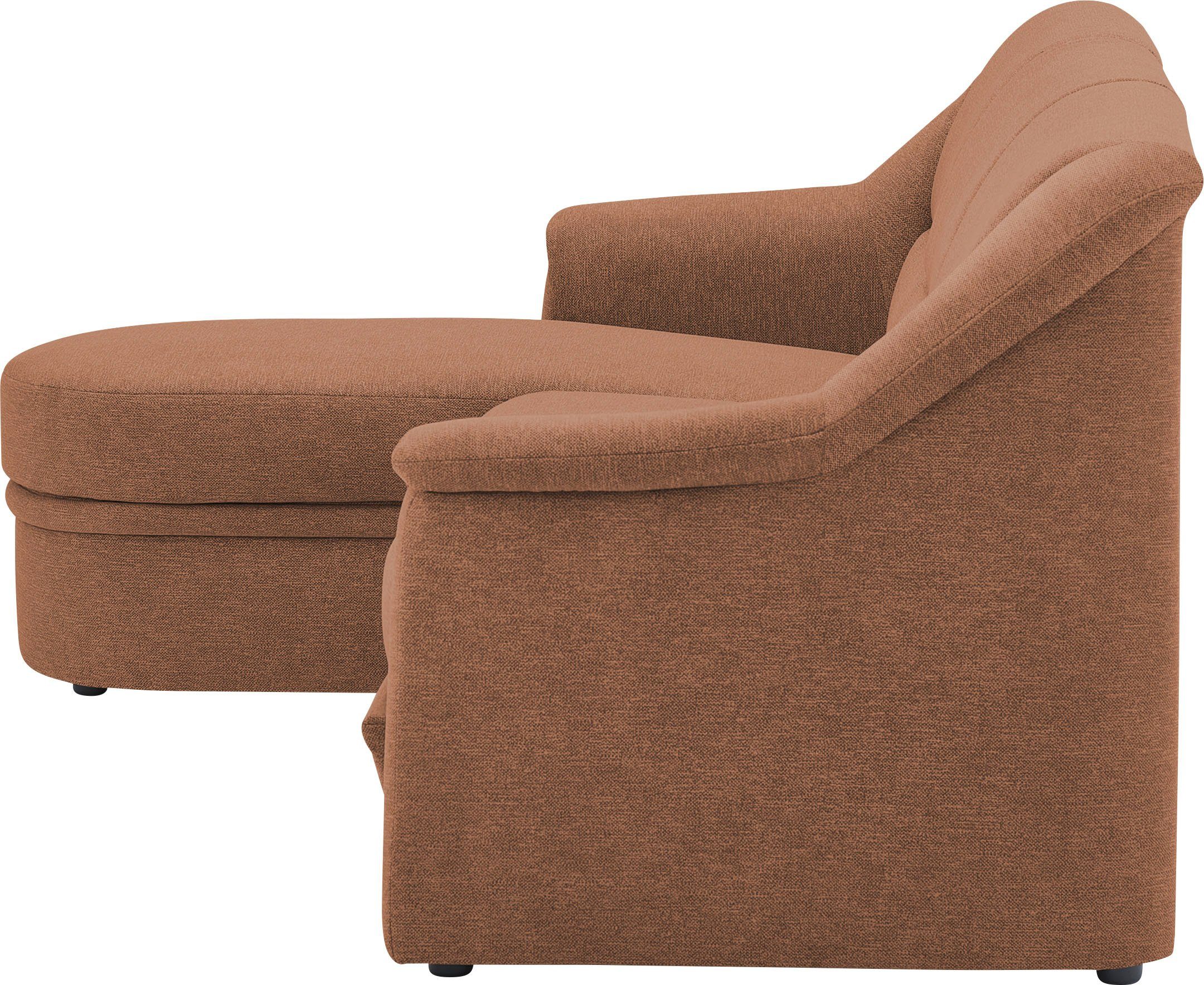 Bettfunktion mit wahlweise 223 Bettkasten und BECK Ecksofa VILLA Breite ccm, Fiora,