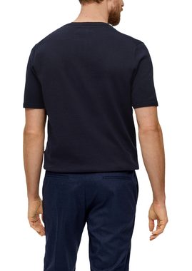 s.Oliver BLACK LABEL Strickpullover Fein gestricktes T-Shirt mit Rippblende