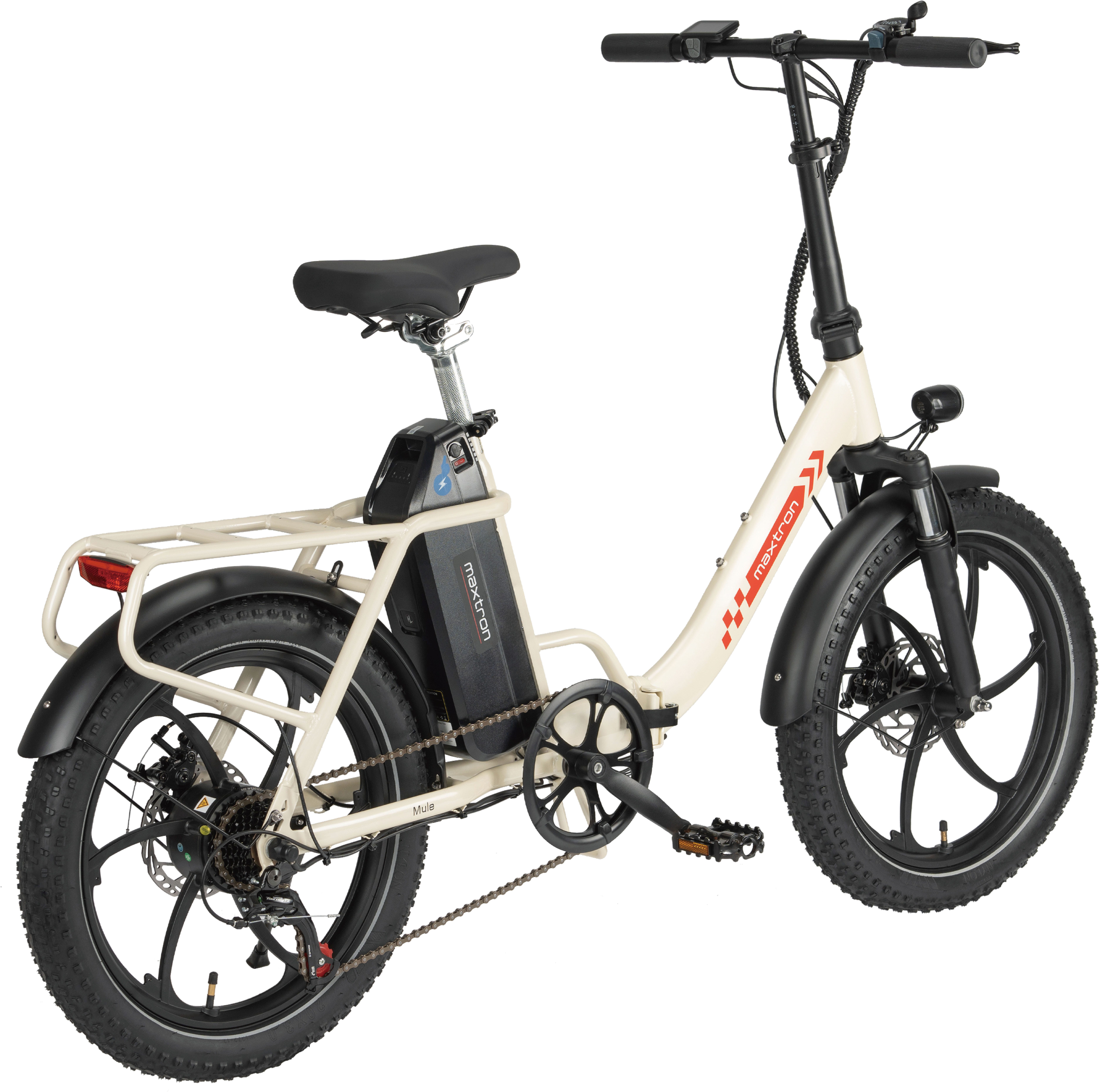 Maxtron E-Bike Klapprad Maxtron MULE Klapprad, 7 Gang Shimano ALTUS Schaltwerk, Kettenschaltung, 960 Wh, (Packung), Stadt & Abenteuer: 20" Fatbike mit XXL 20Ah Akku.