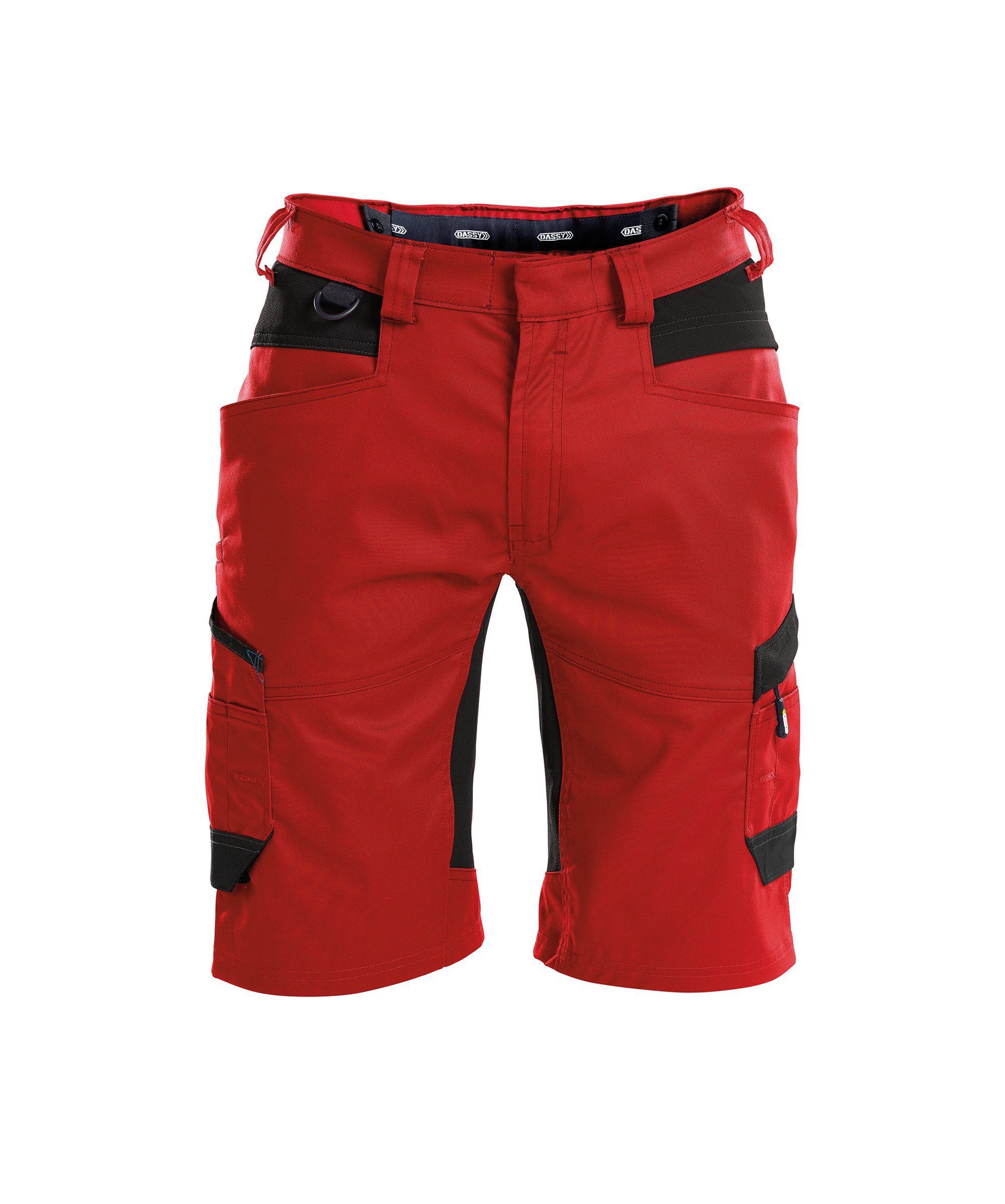 Dassy Arbeitsshorts Arbeitsshorts mit Stretch Axis (1-tlg) rot/schwarz