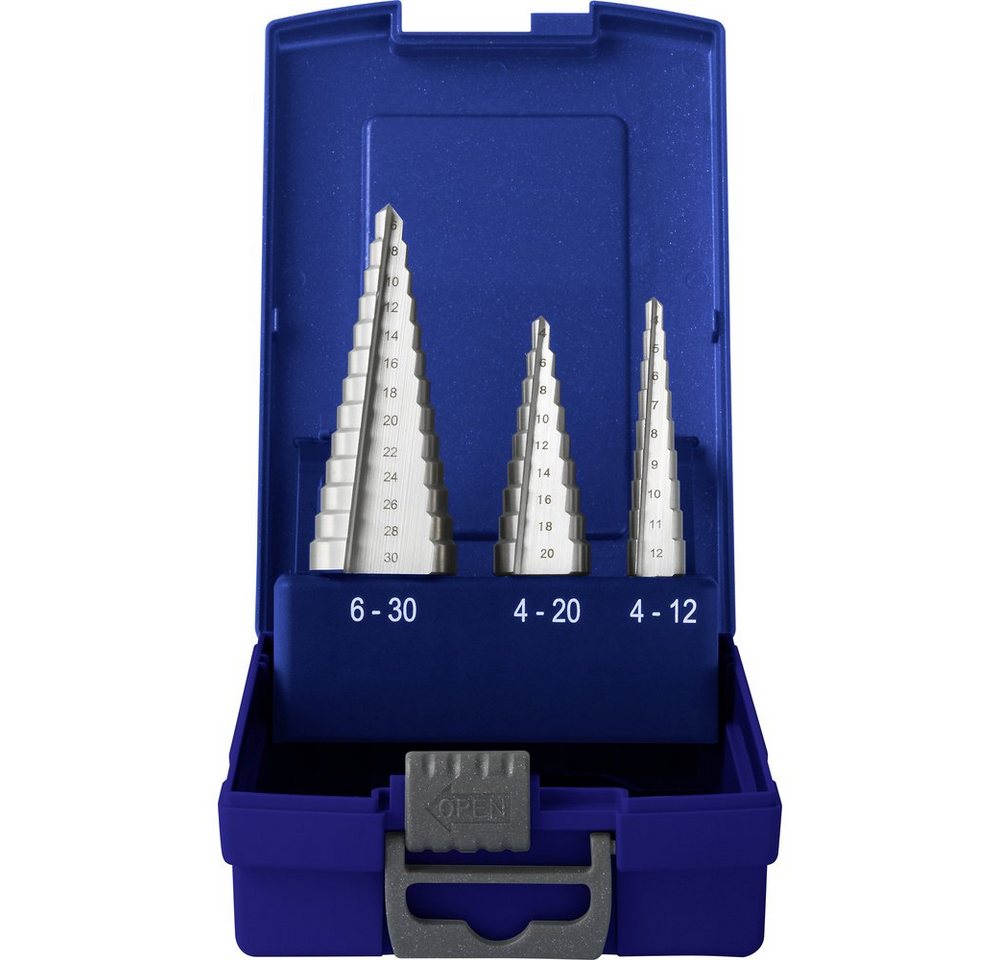 Thumbnail - TOOLCRAFT Metallbohrer TOOLCRAFT TO-6802569 HSS Stufenbohrer-Set 3fach 4 - 20 mm, 4 - 12 mm