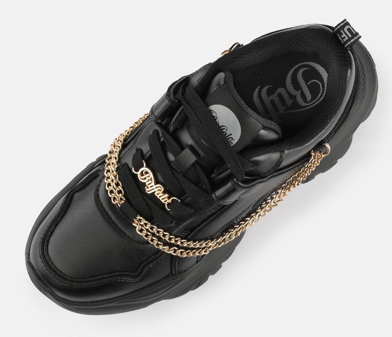 Buffalo Bliss Chain Plateausneaker Halbschuh, Schnürschuh, Chunky Sneaker mit Zierkette