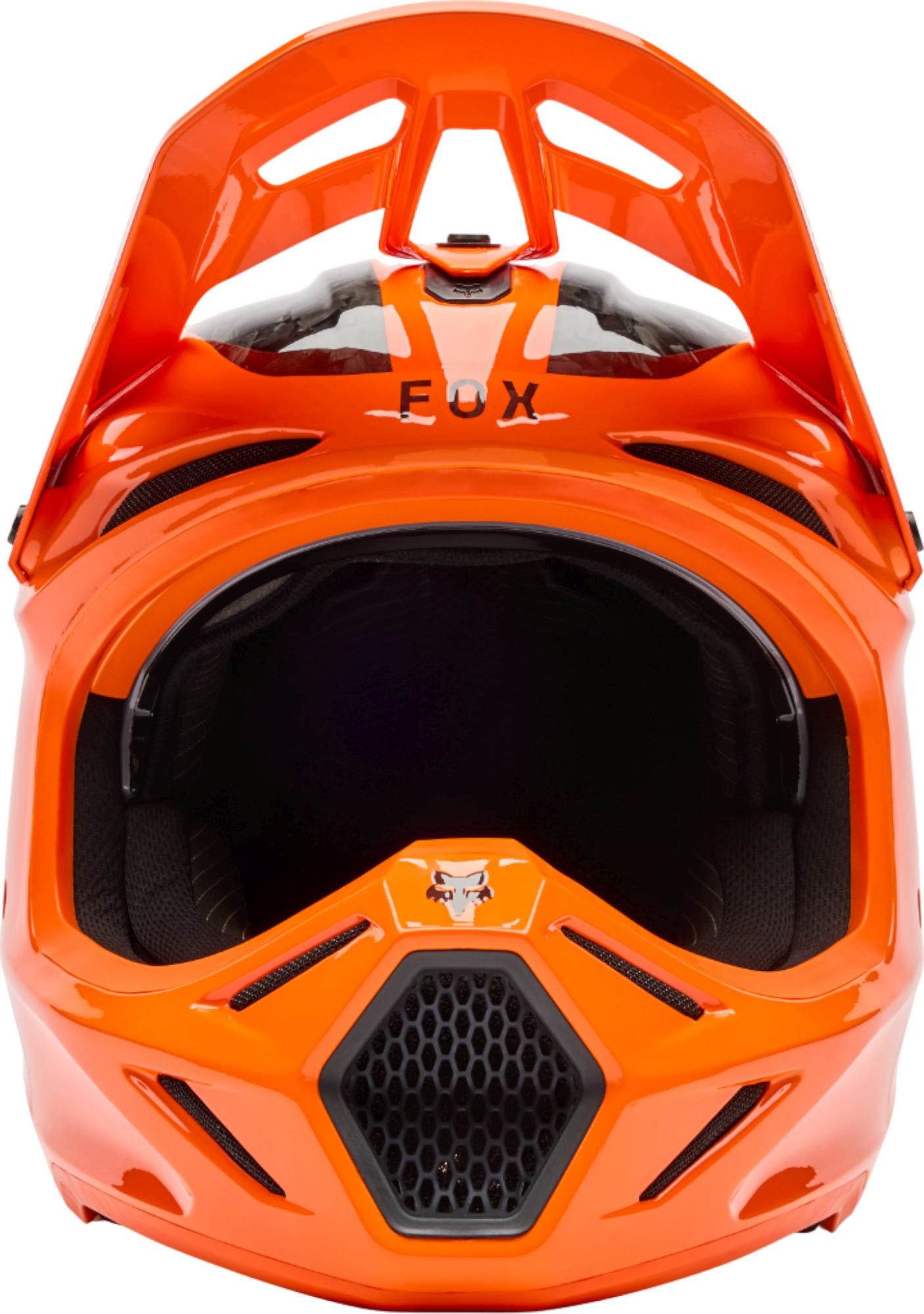 Fox Racing Motocrosshelm V3 RS Fracture Carbon Motocross Helm, Vorbereitet Für Kommunikationssystem