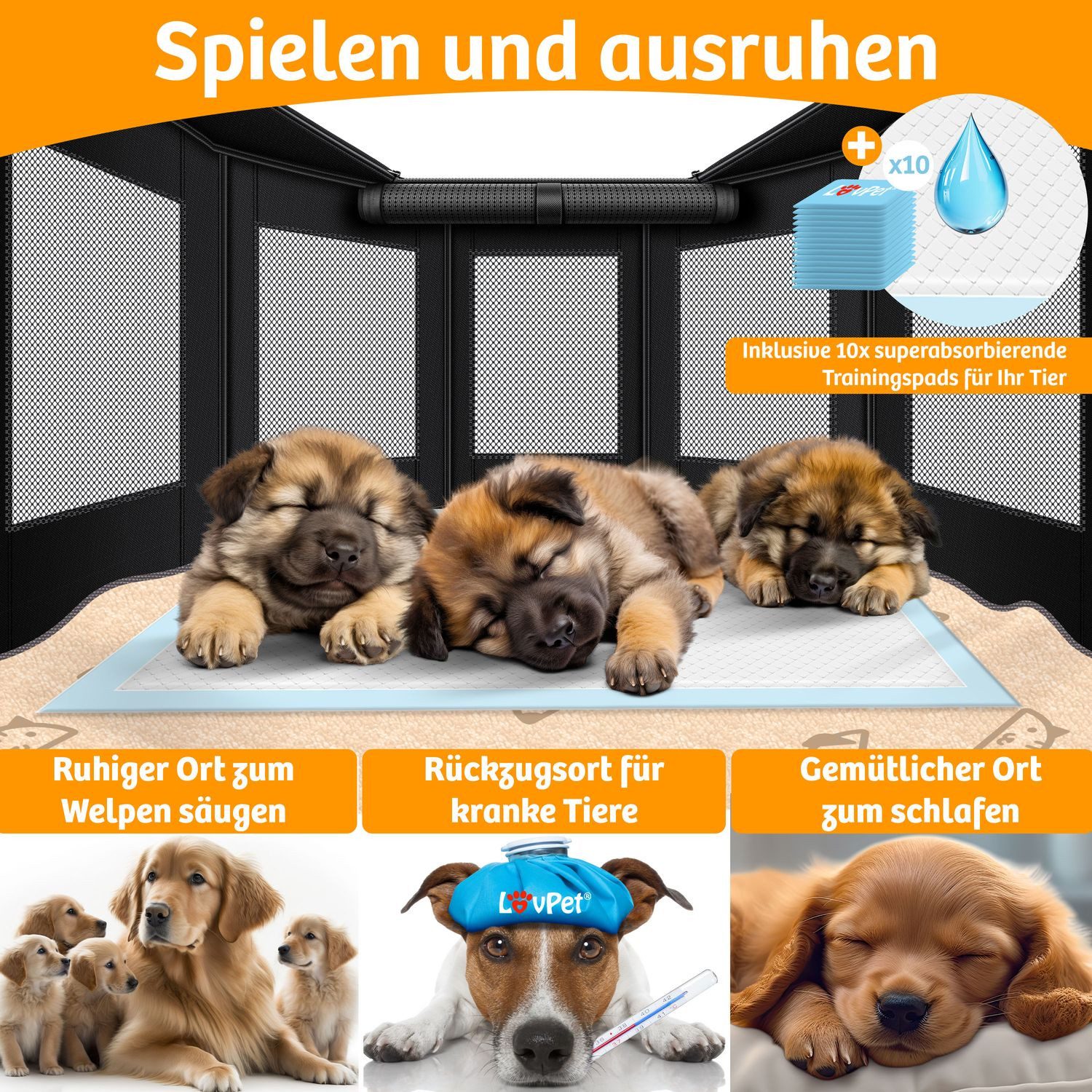 Lovpet Laufstall, für drinnen & draußen günstig online kaufen