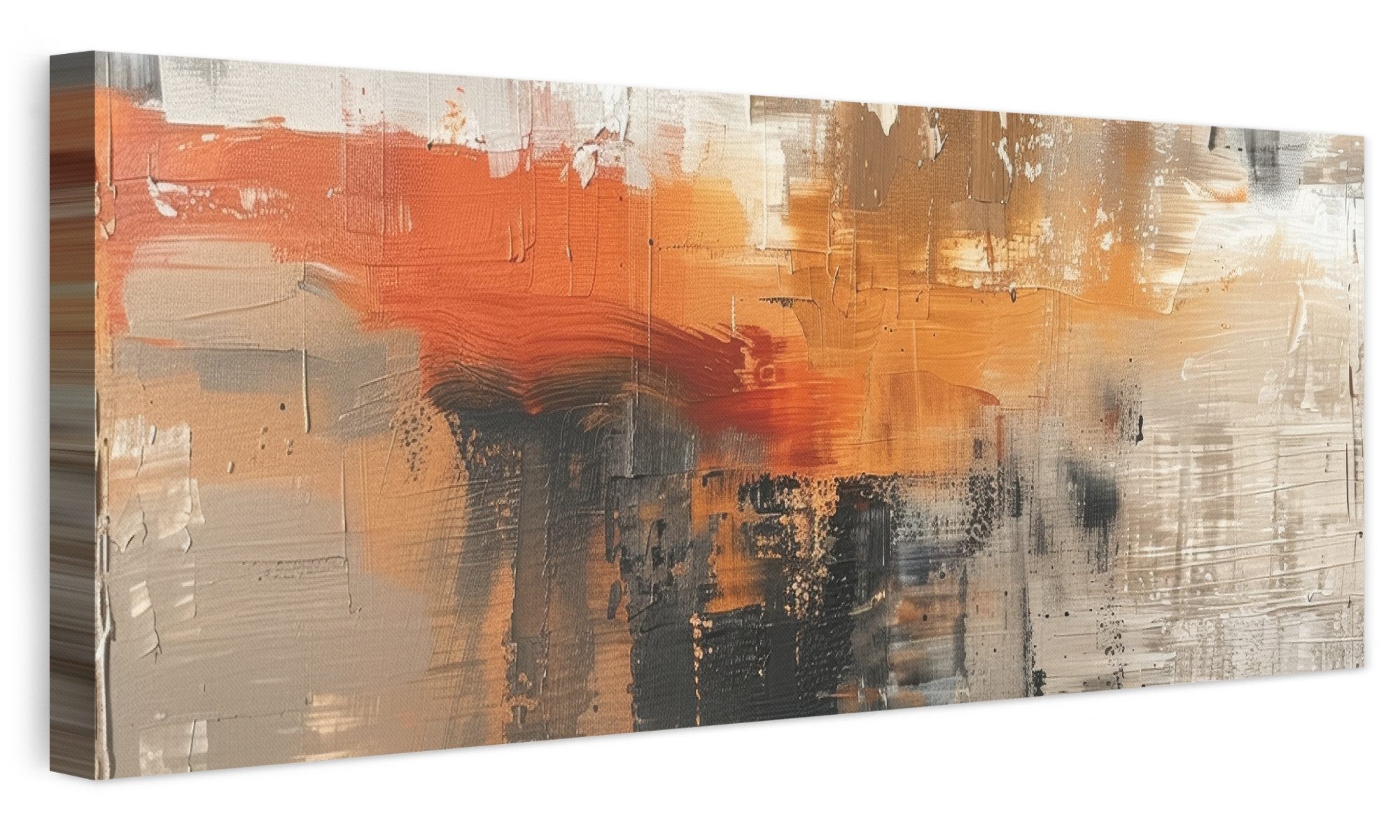OneMillionCanvasses® Leinwandbild Panorama Farbe - Muster - Modern - Kunst, Fotodruck (1 St), Wandbild, Deko Schlafzimmer Wohnzimmer Flur …