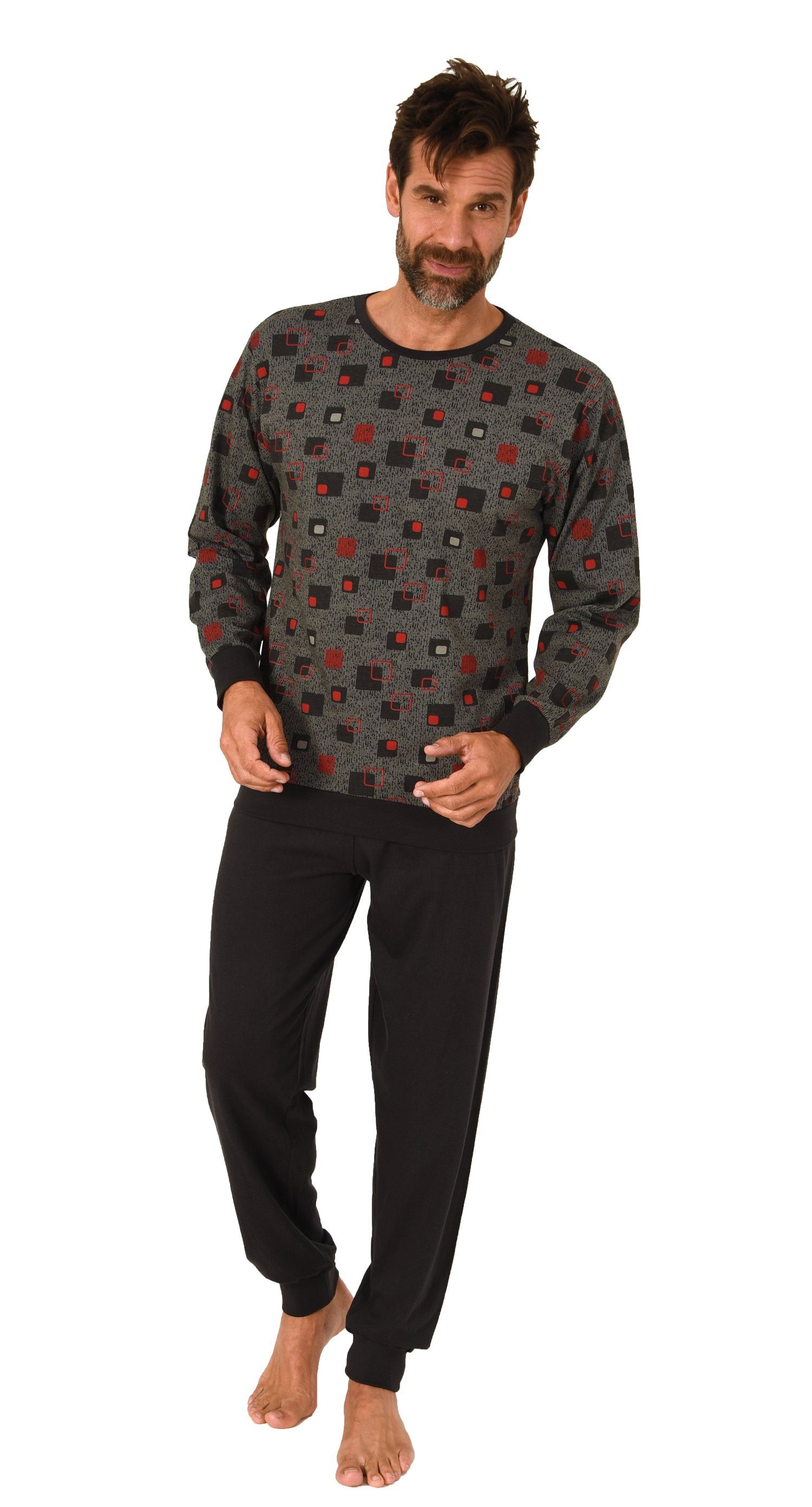 Normann Pyjama Normann Herren langarm Schlafanzug günstig online kaufen