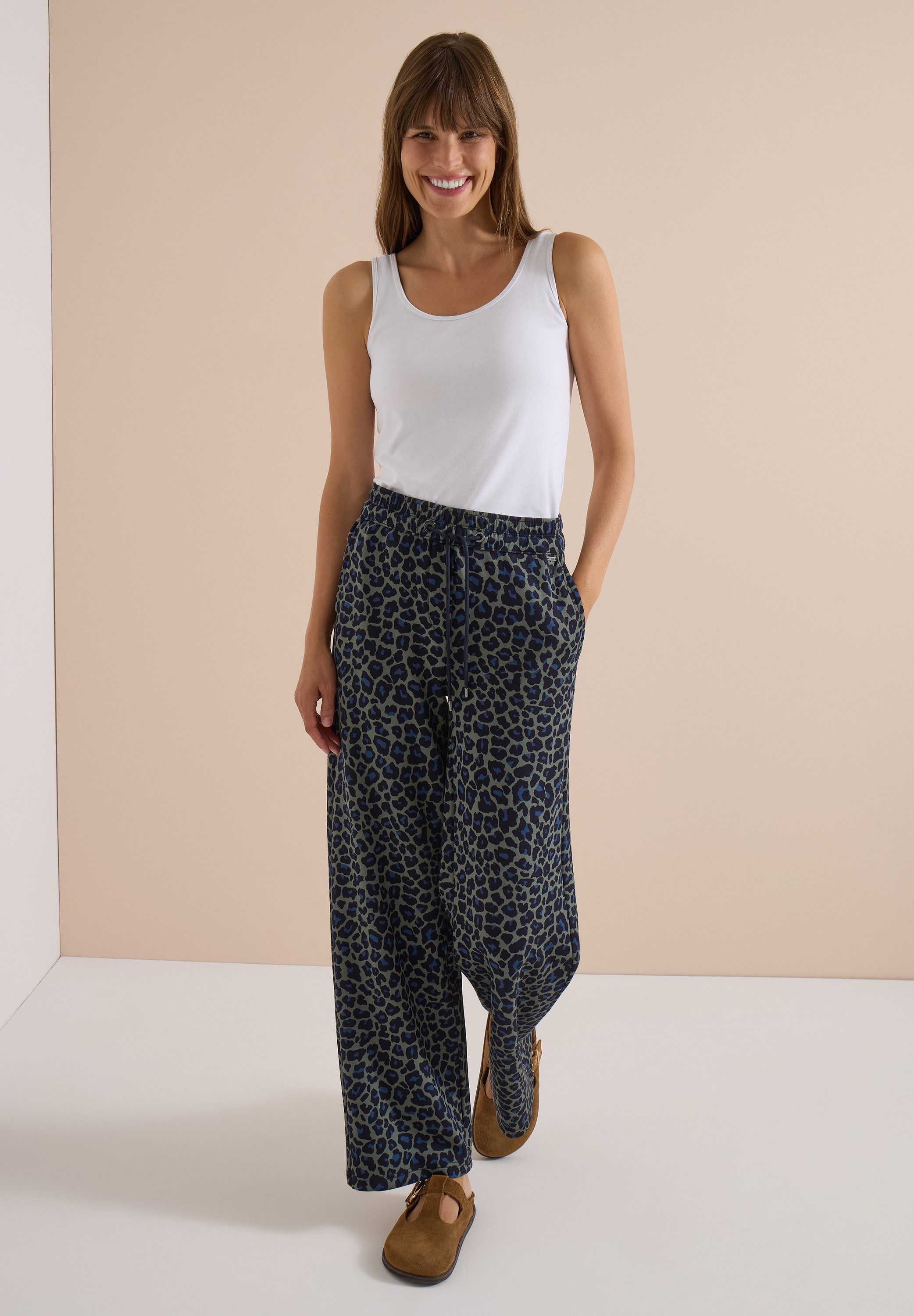 CECIL Stoffhose softer Materialmix